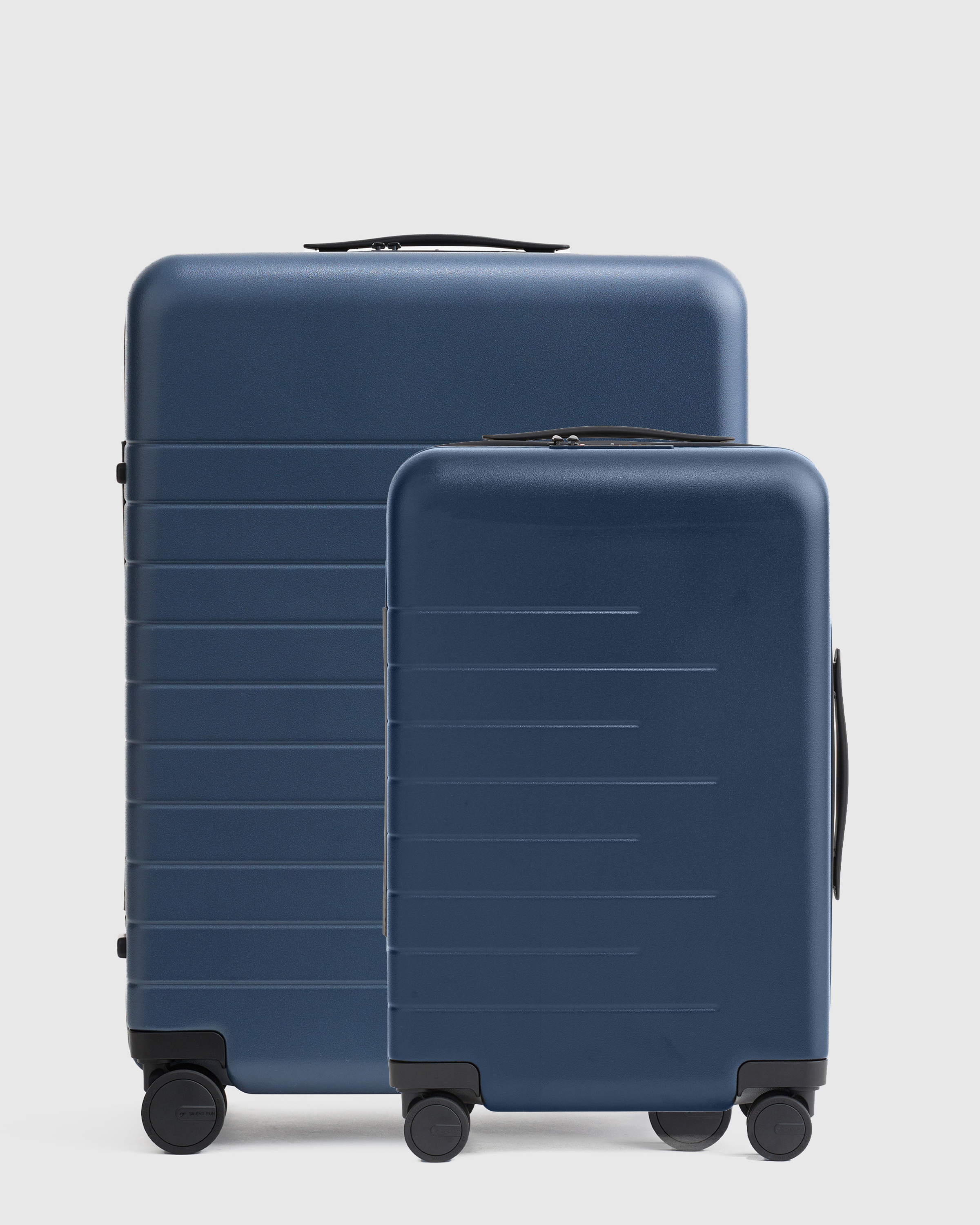 Quince Expandable Carry-on & Medium Check-in Suitcase Bundle In Blue