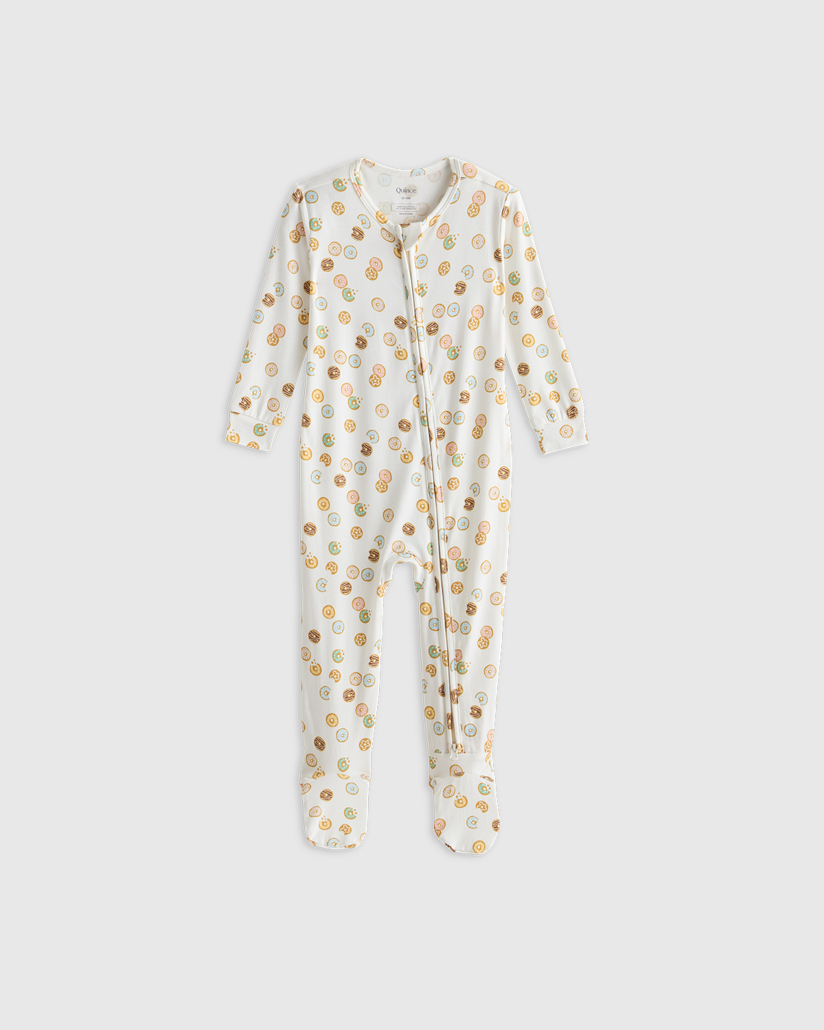 Quince Bamboo Footie Pajama In Yummy Donuts