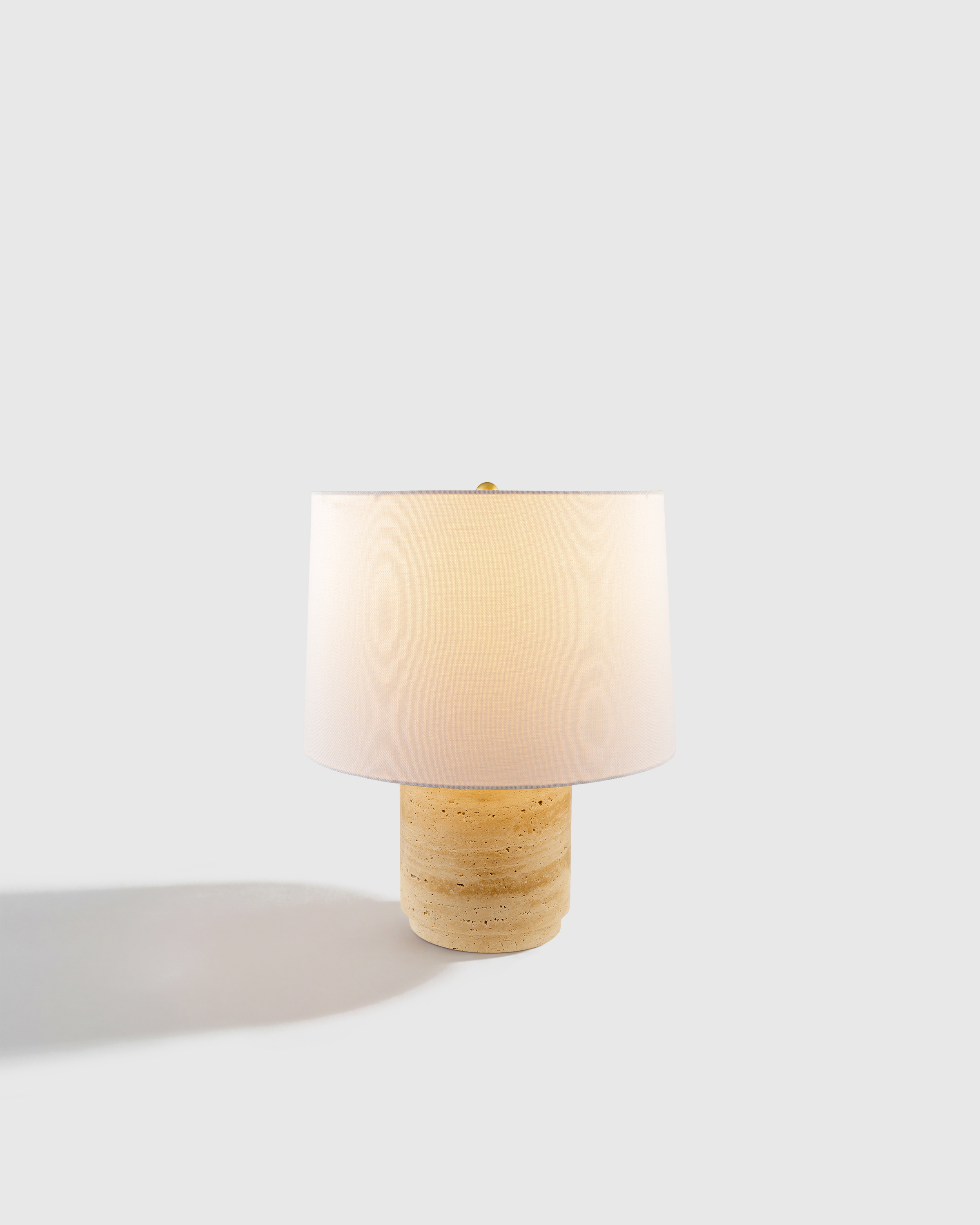 Wide Travertine Table Lamp - thumbnail 3