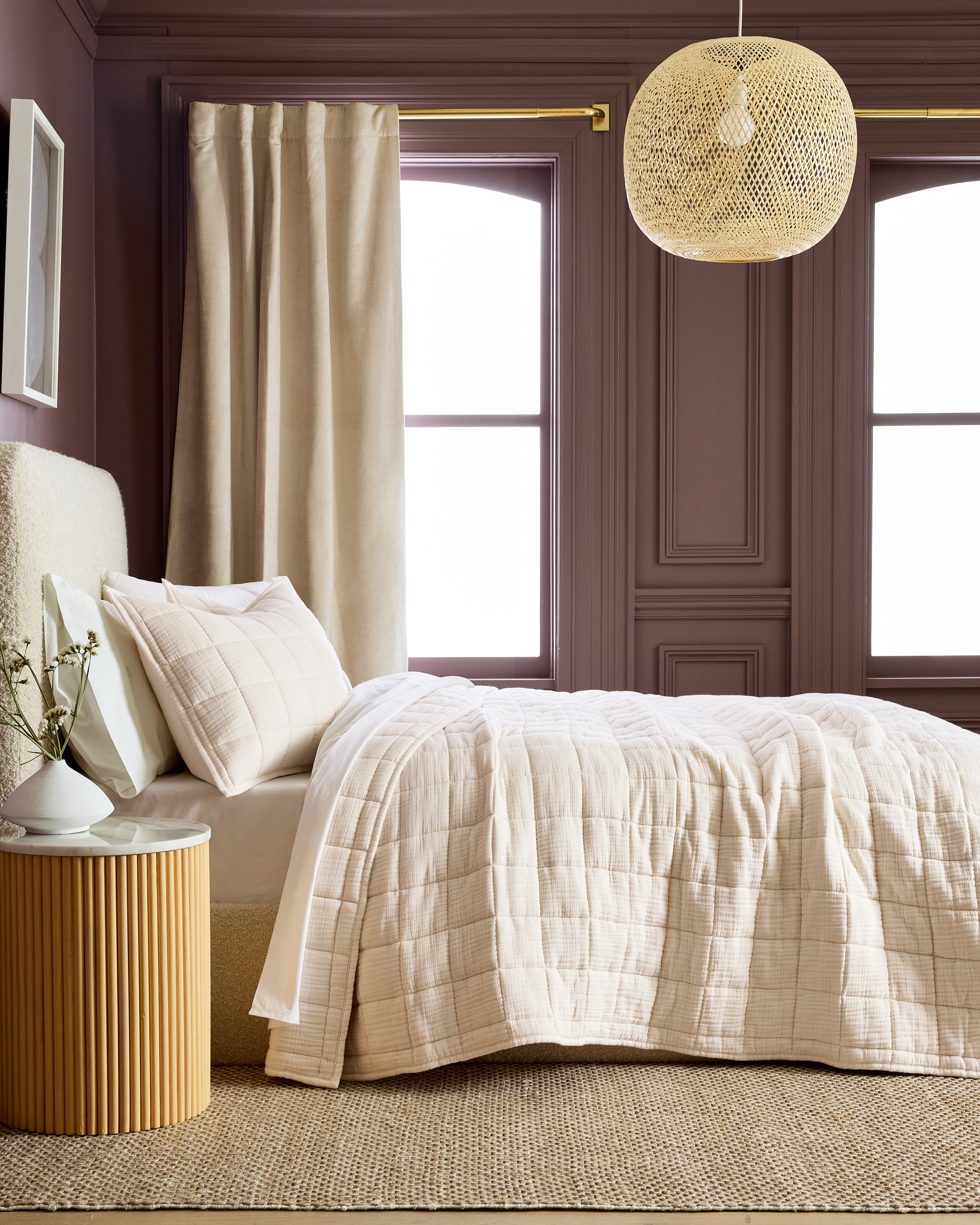 Undyed Organic Airy Gauze Box Quilt