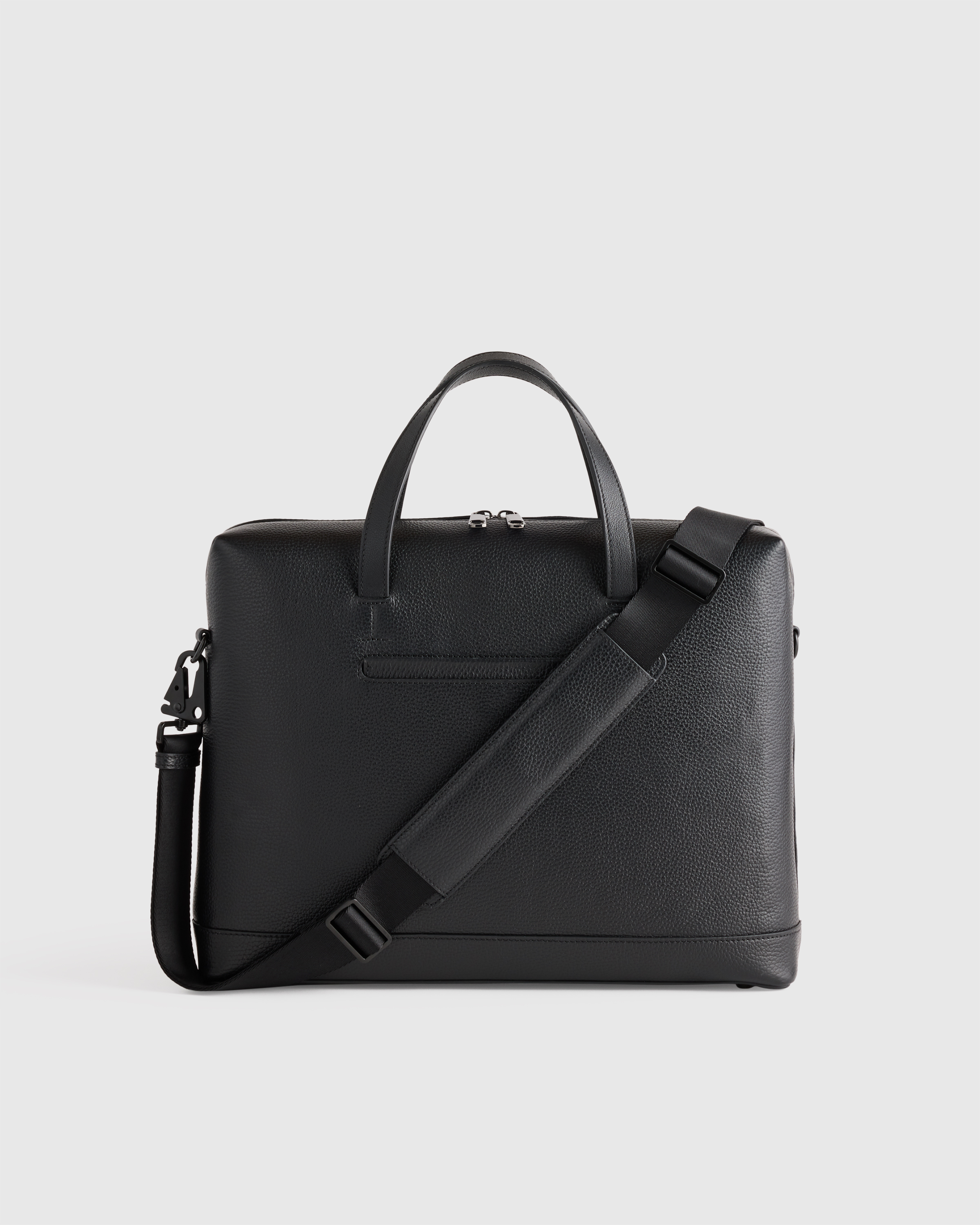 Black Sac mince Excursion en cuir italien pour ordinateur portable