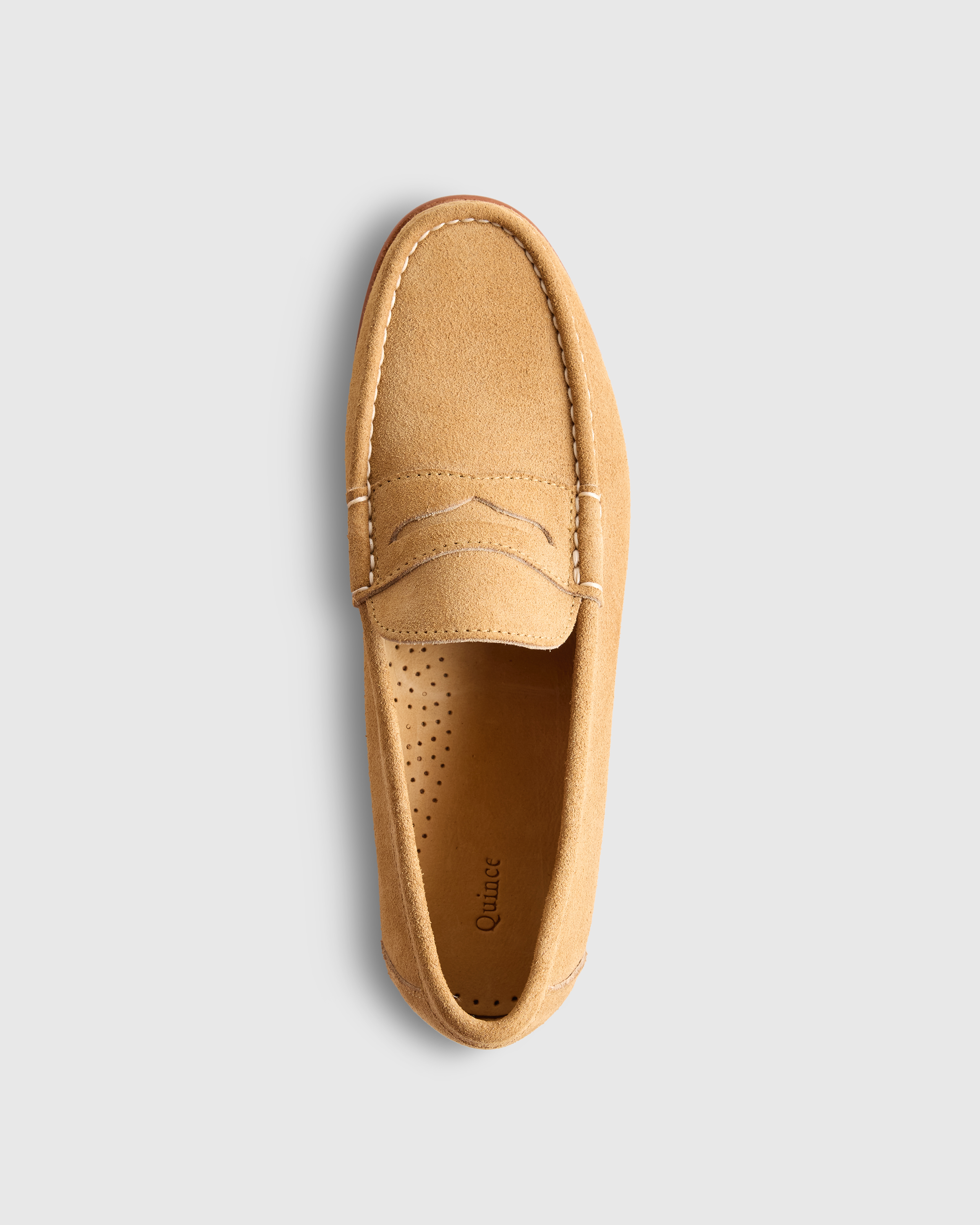 Quince Essential Suede Driving Loafers Men\'s Size 9 Whiskey Leather NIB Recycled Knit Driving Loafer main image 4