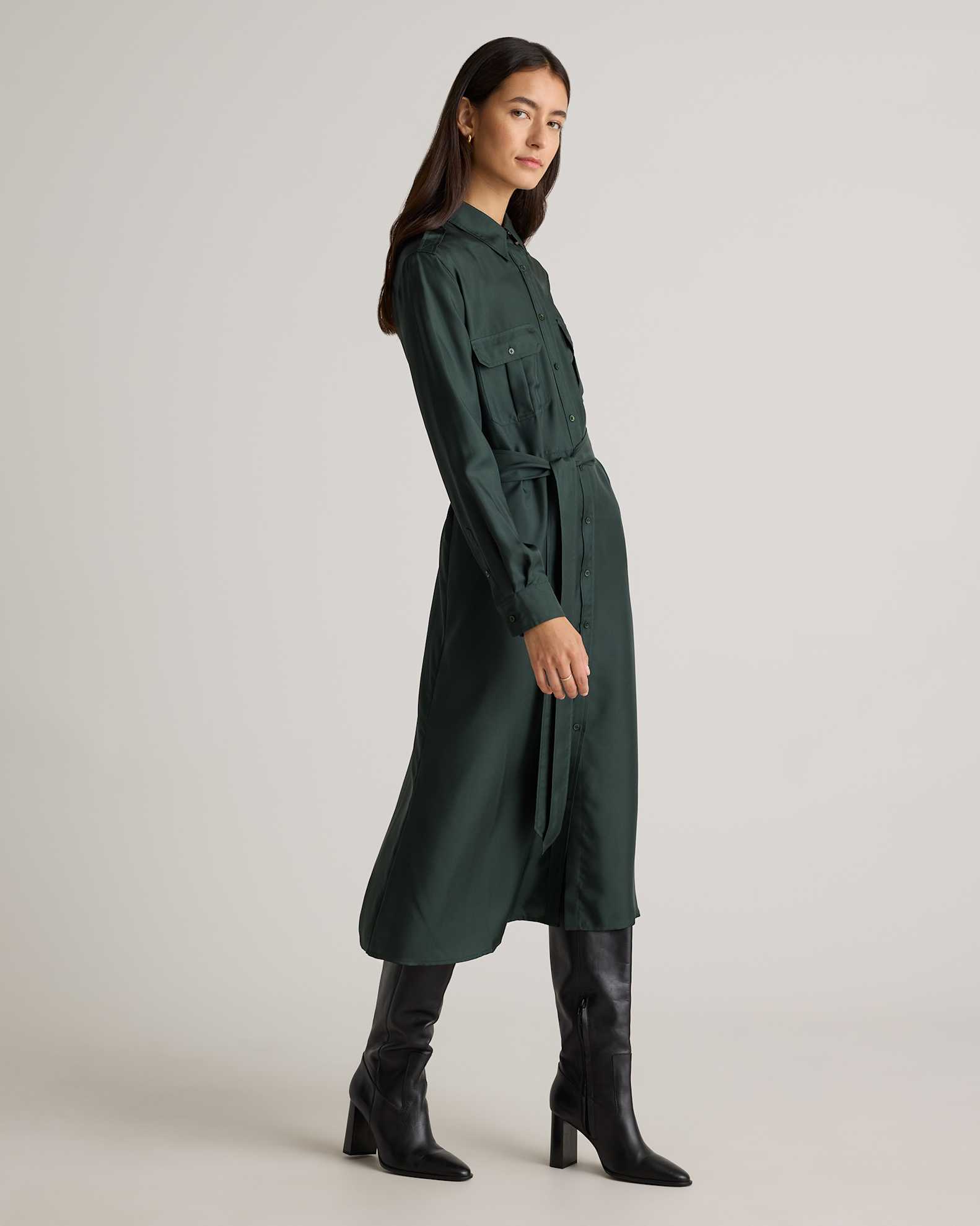 quince shirt dress Quince Women's Shirt Dress in White, Size Large