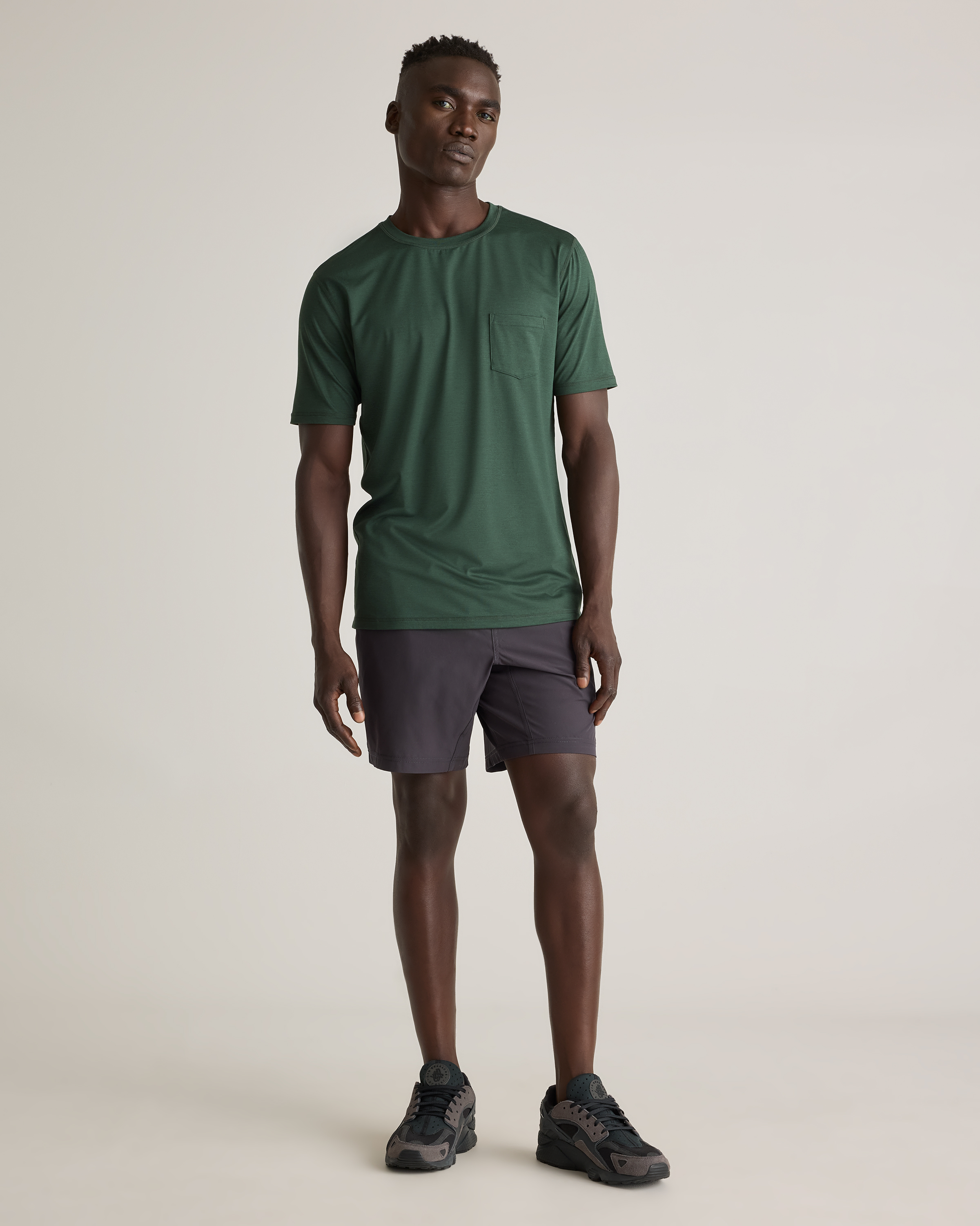 Performance Tech Short in Charcoal