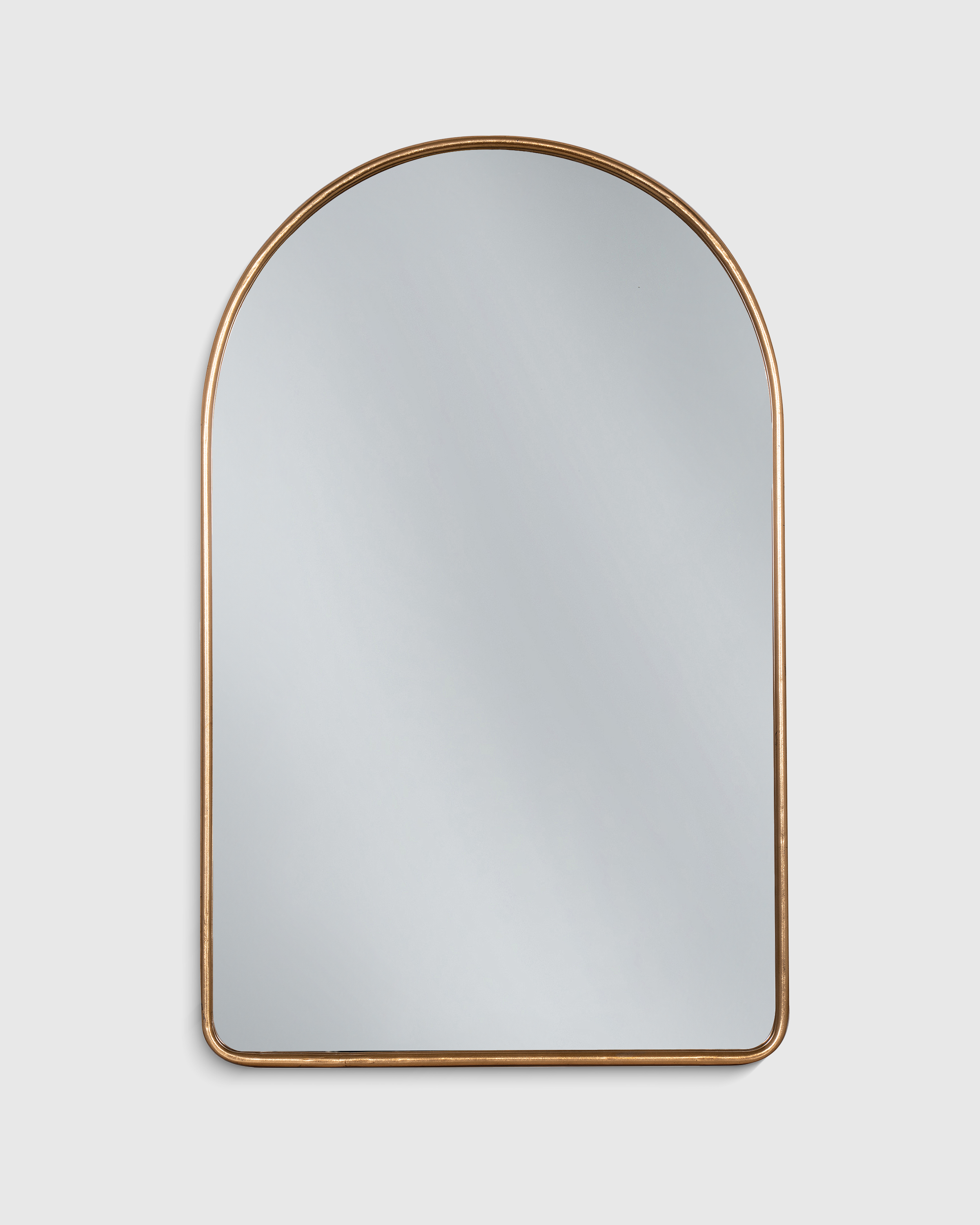 Gold Metal Frame Arched Metal Framed Wall Mirror