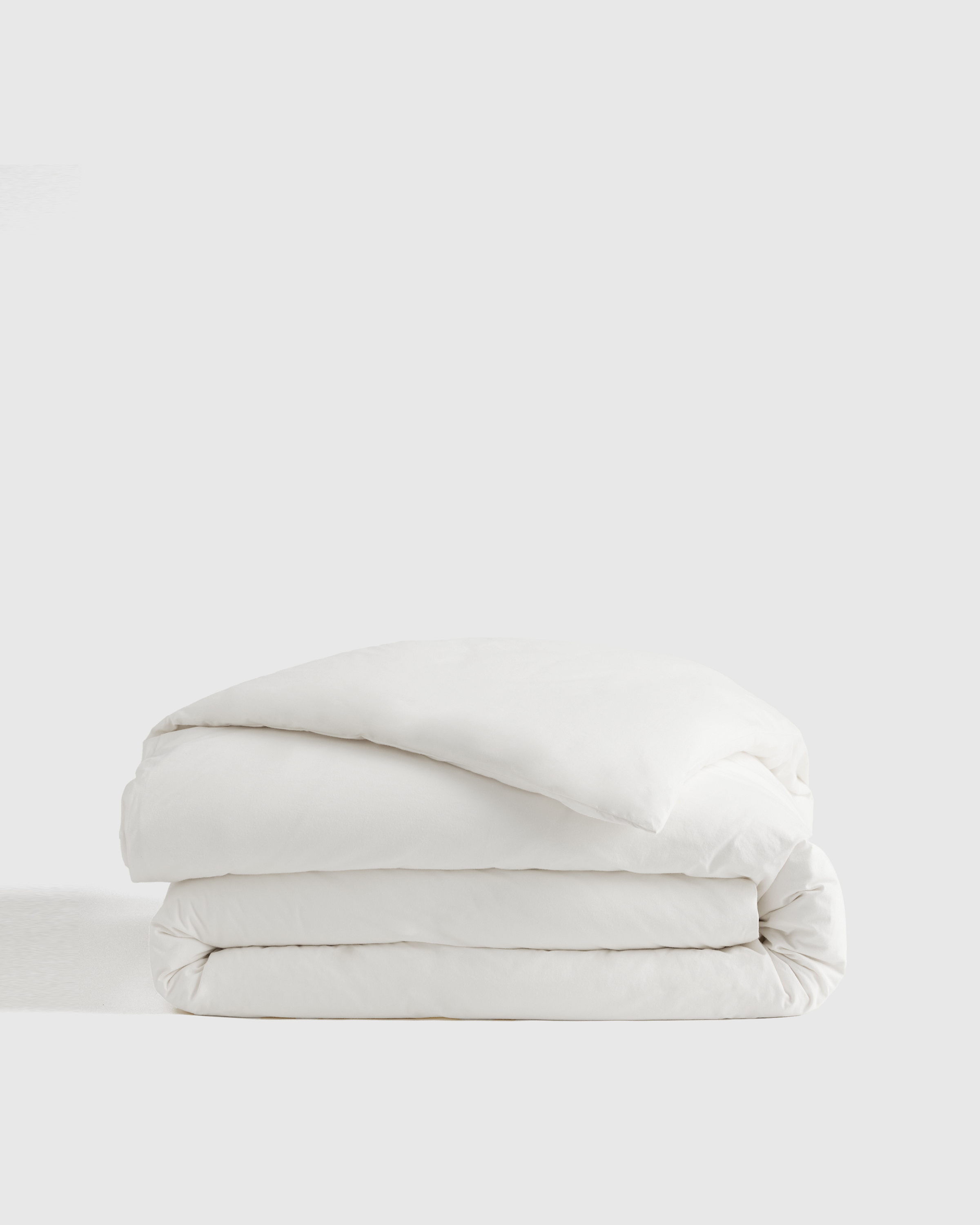 White Organic Brushed Cotton Duvet Cover