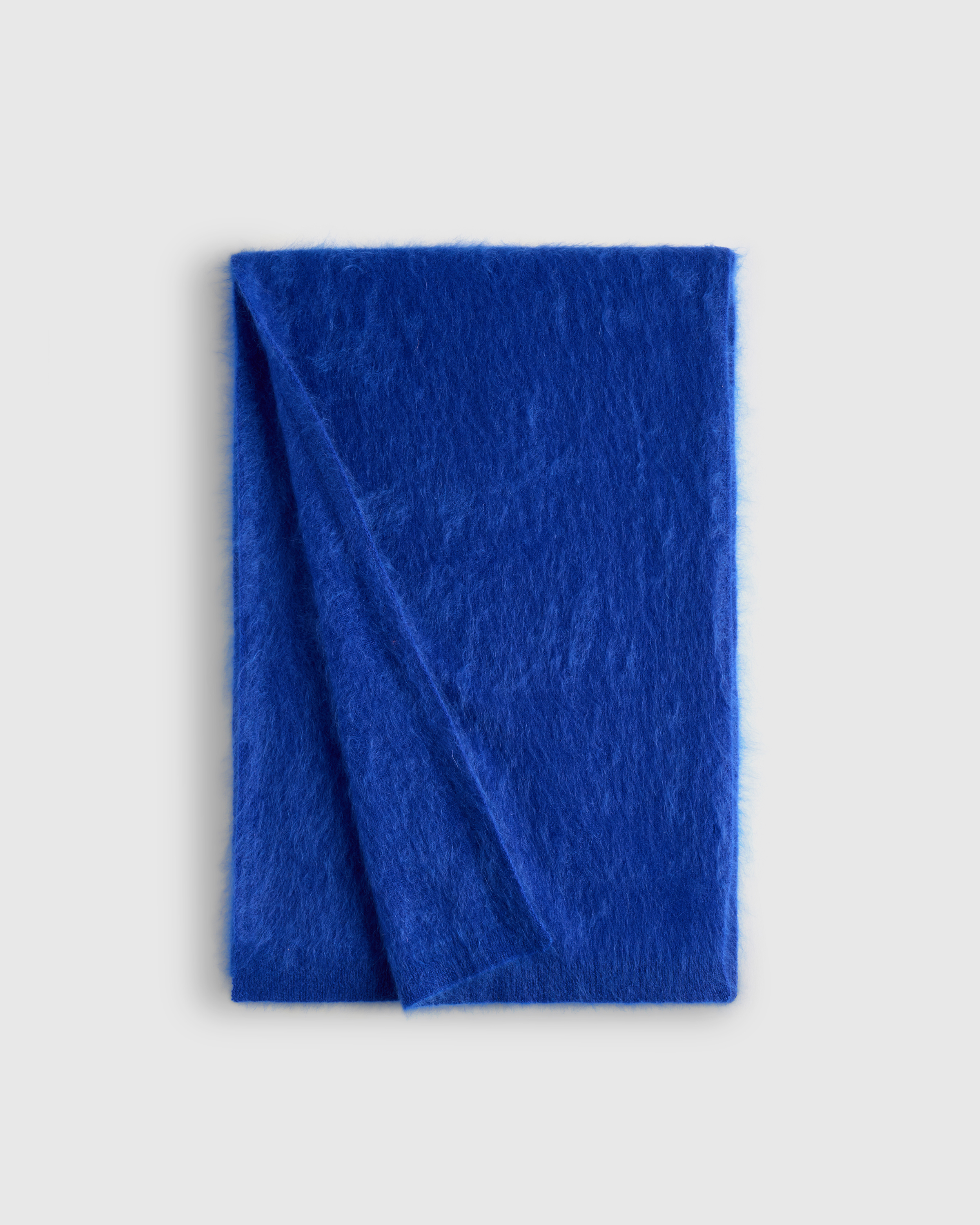 Electric Blue Brushed Cashmere Scarf