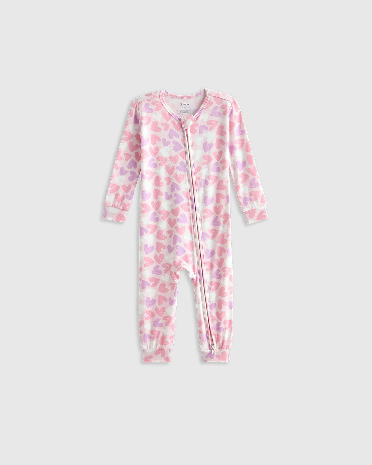 Lavender Hearts Bamboo One Piece Pajama