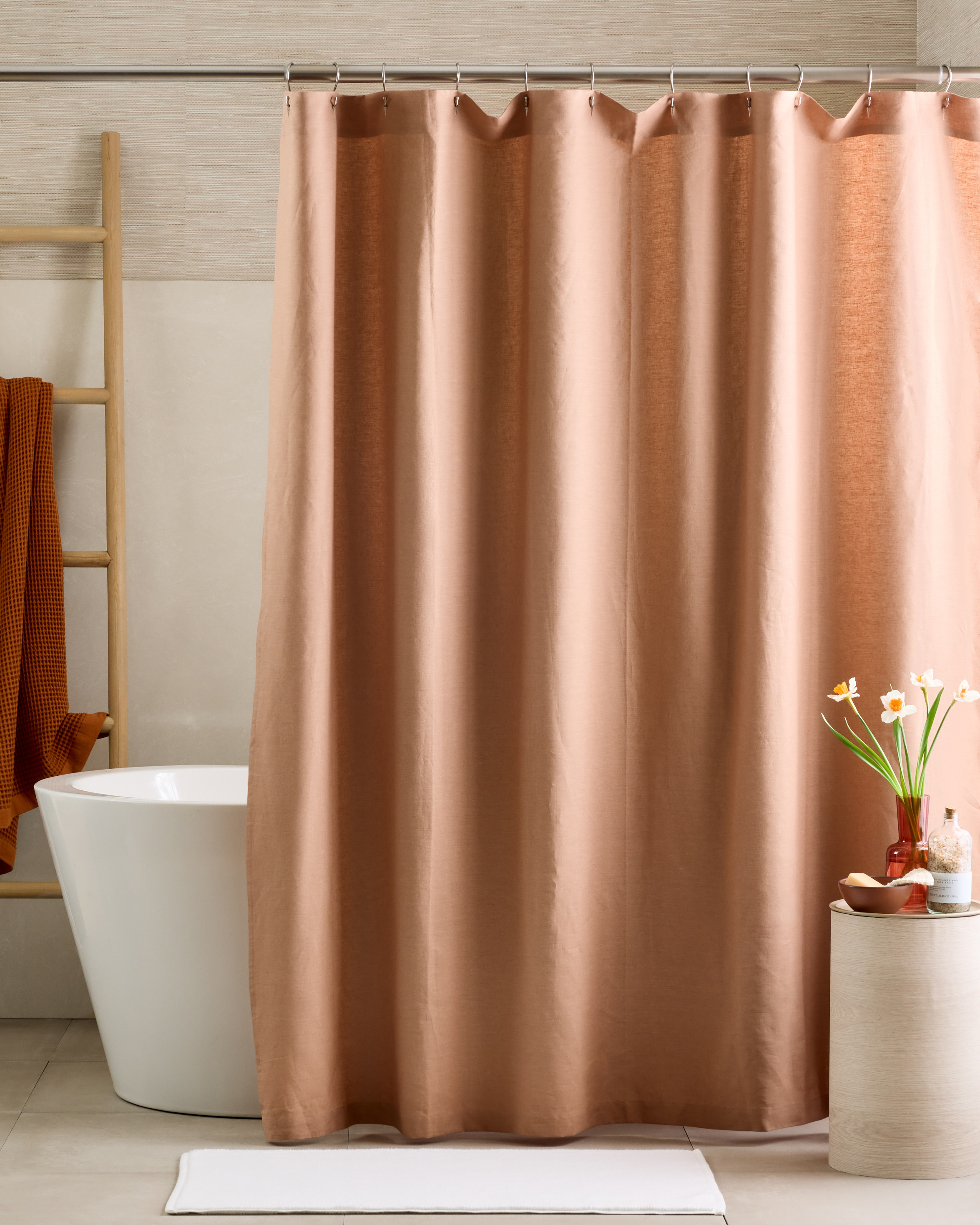 Desert Sunset European Linen Shower Curtain