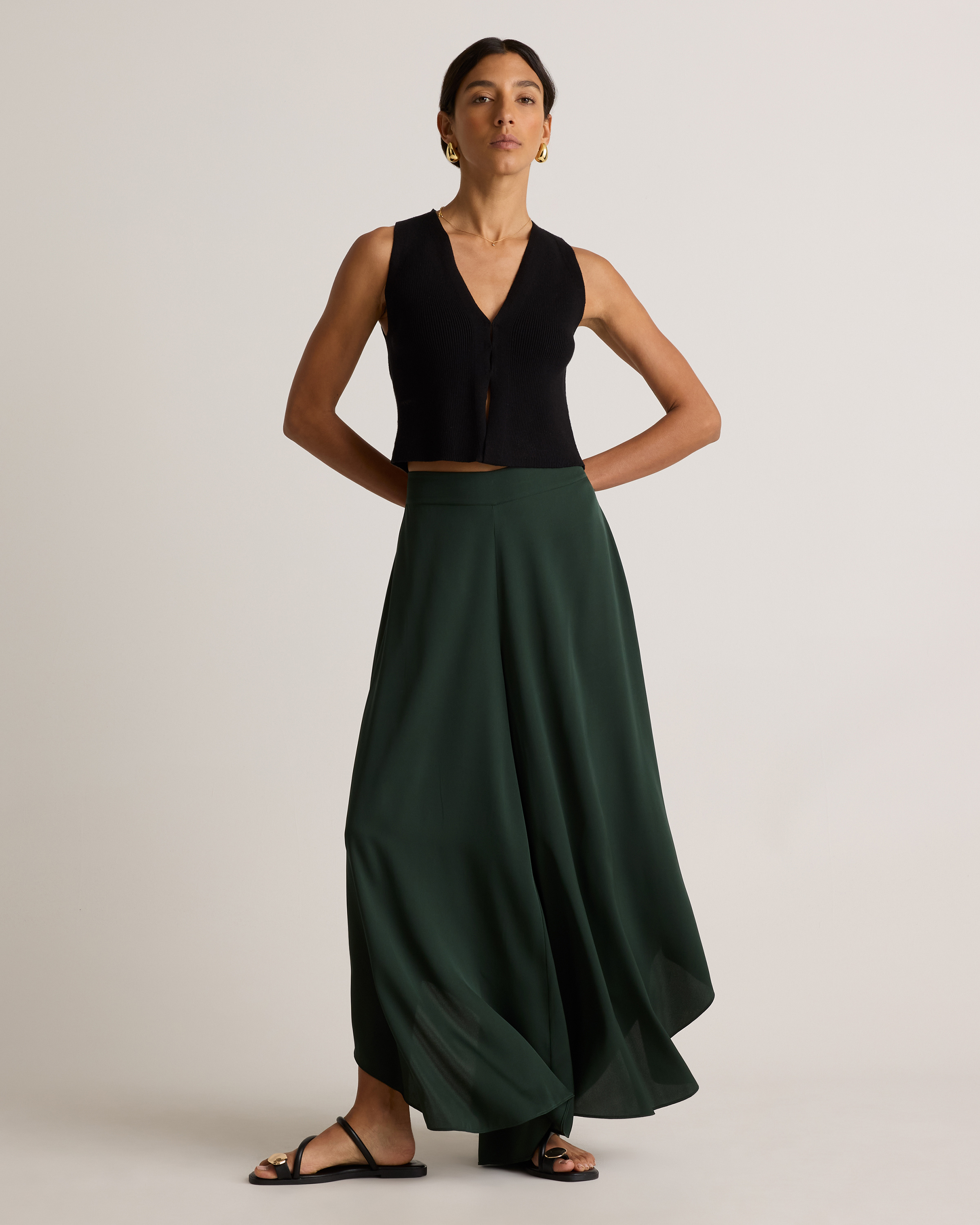 パンツ Papas 2tuck centerpress silk wide Slacks cn55655441.jpg