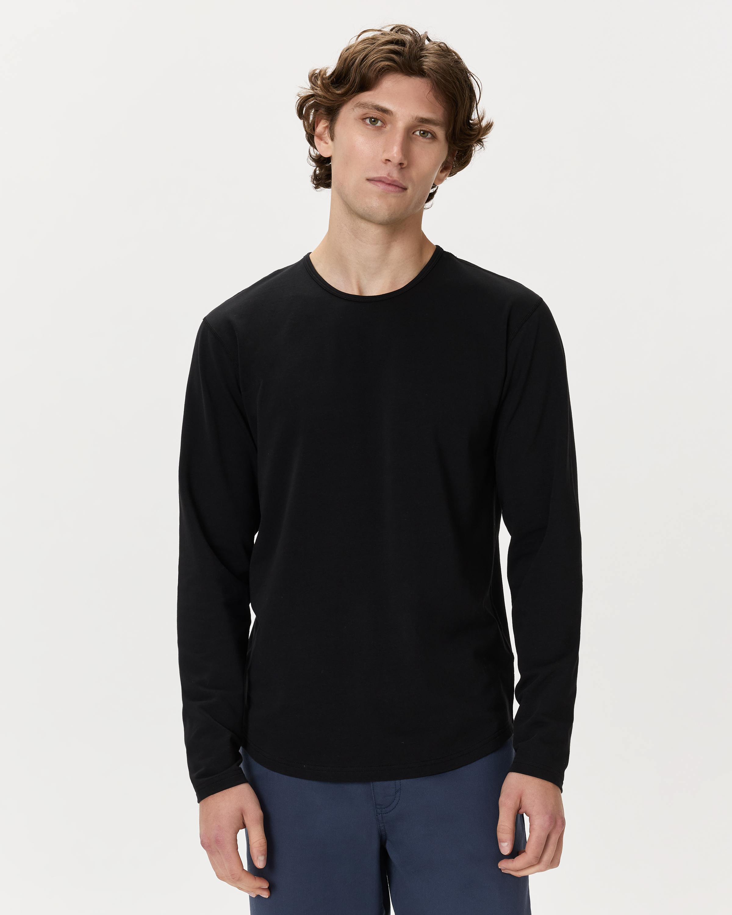 Black Flex Curve Long Sleeve Tee (3-Pack)