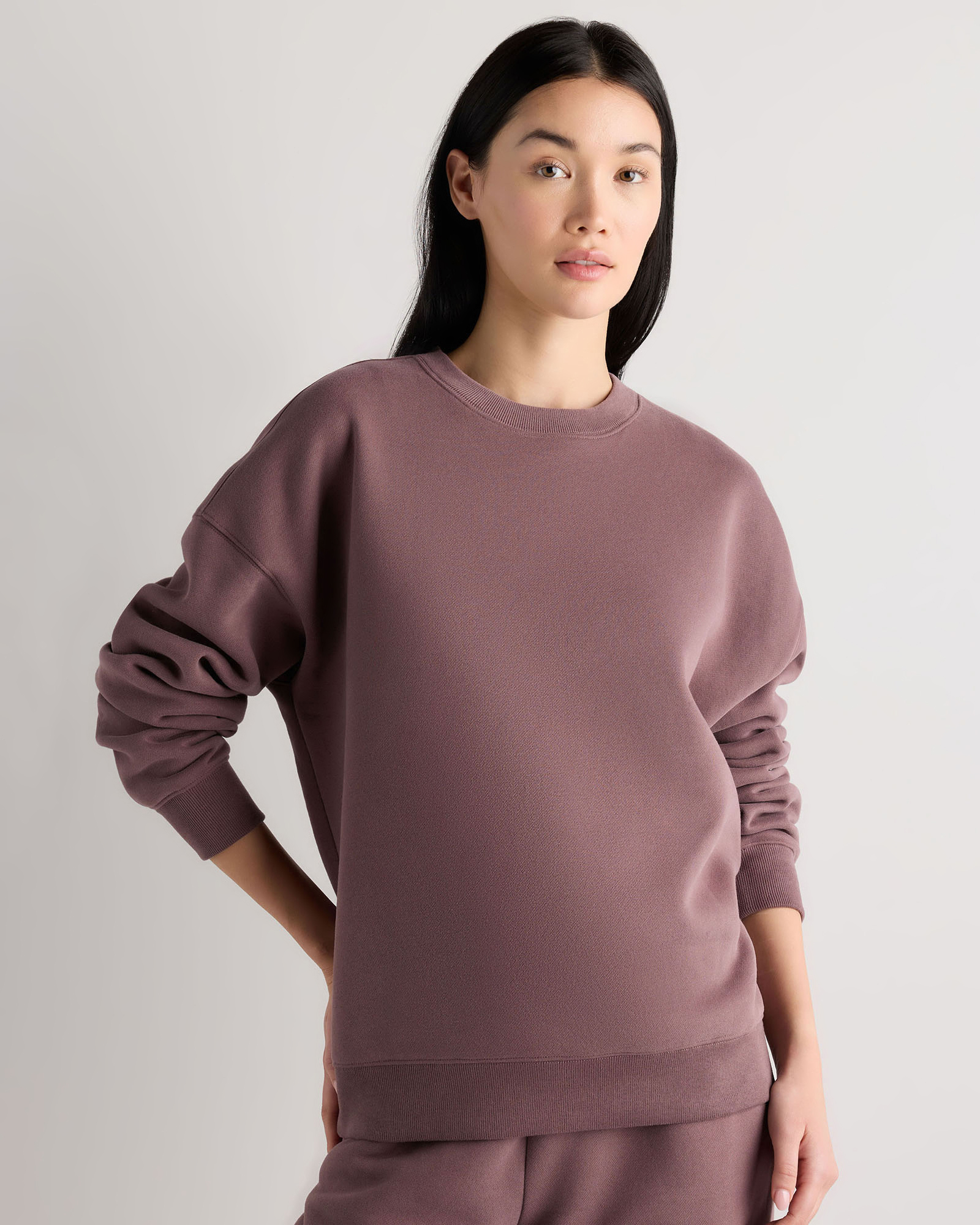 Taupe Brown Everyday Fleece Crew