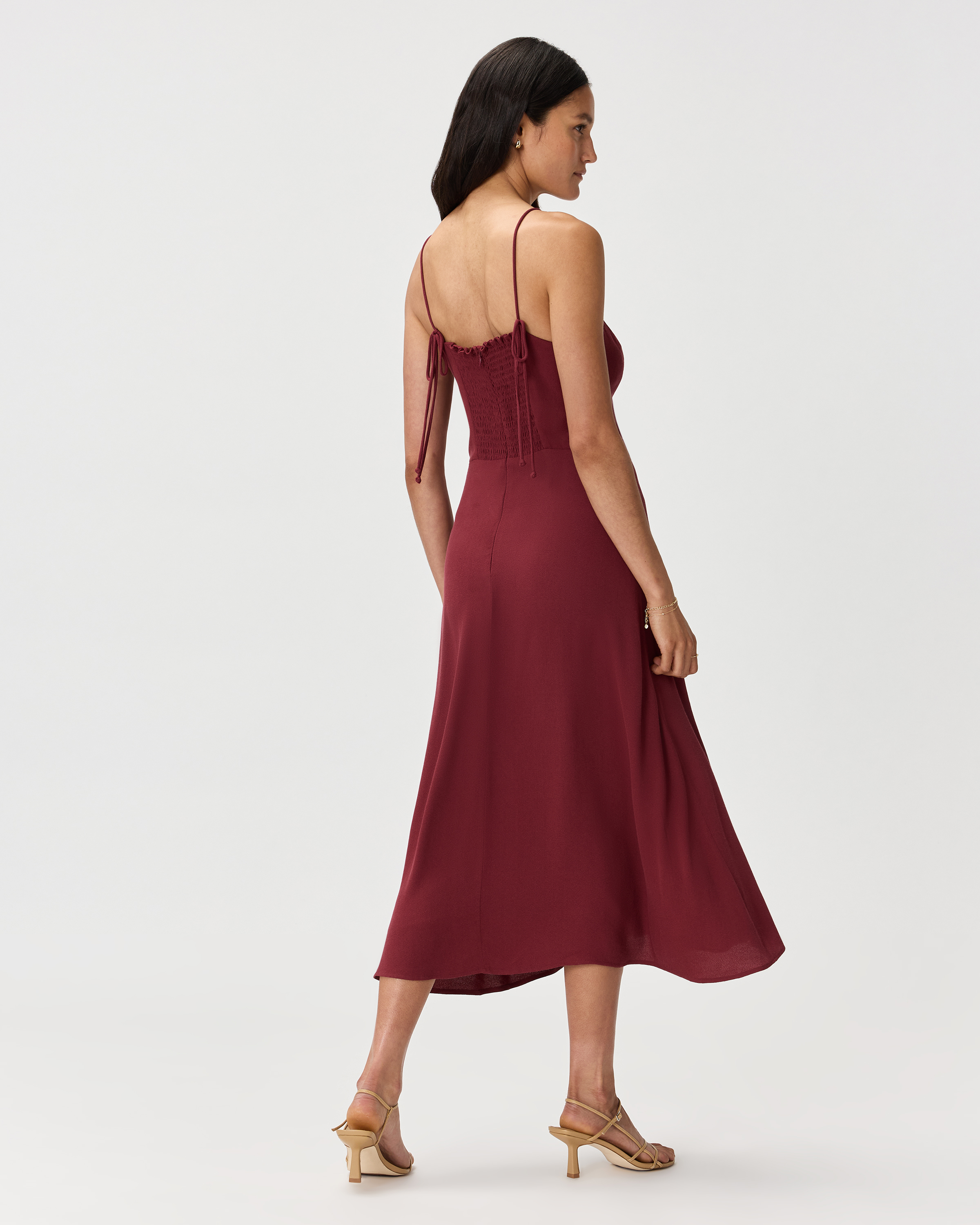 knee length dresses for ladies Women Midi Pencil Dress with Sweetheart Neckline Xs / Red main image 1
