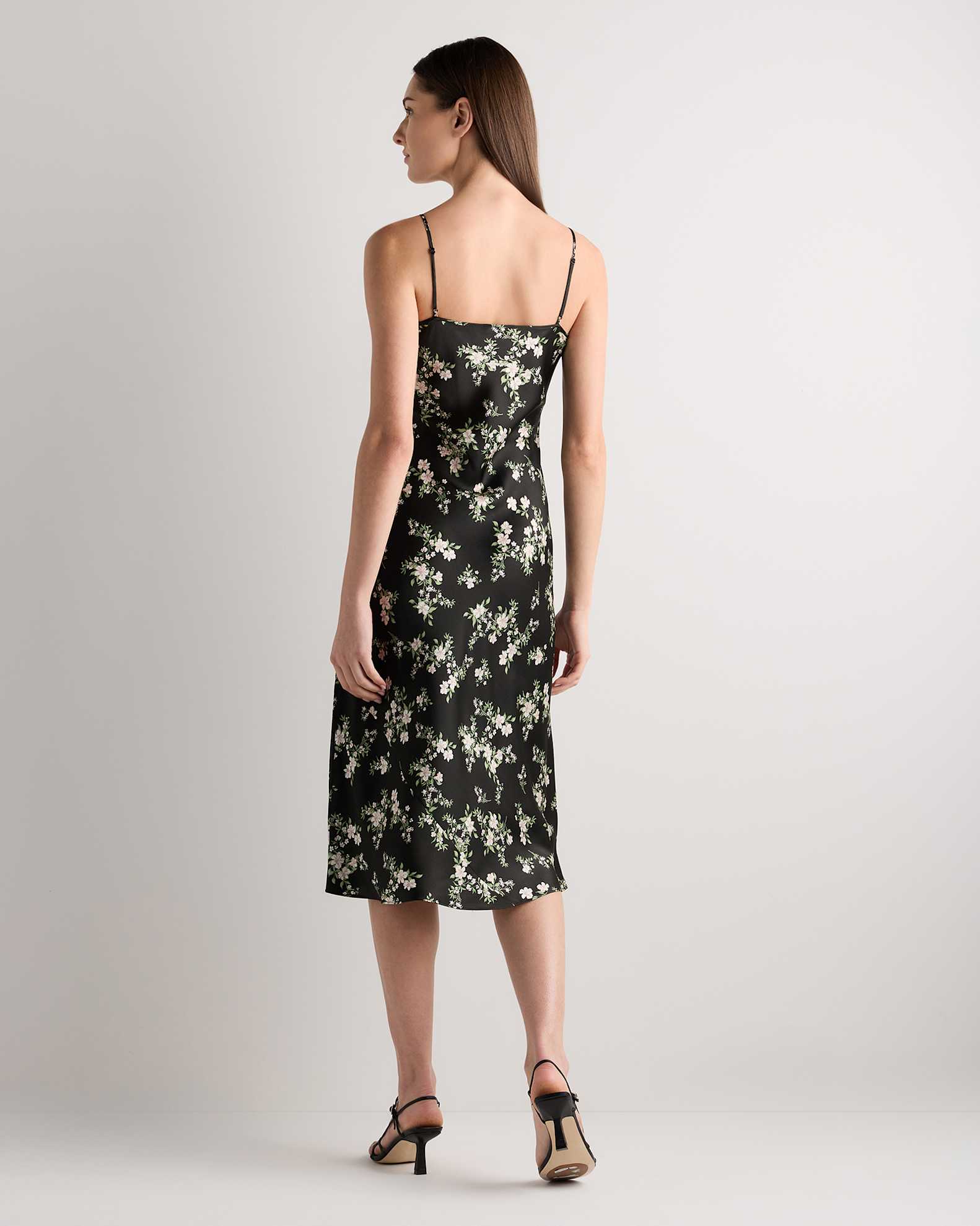 petite midi slip dress Rose Oasis Petite Metallic Lace Detail Midi Slip Dress