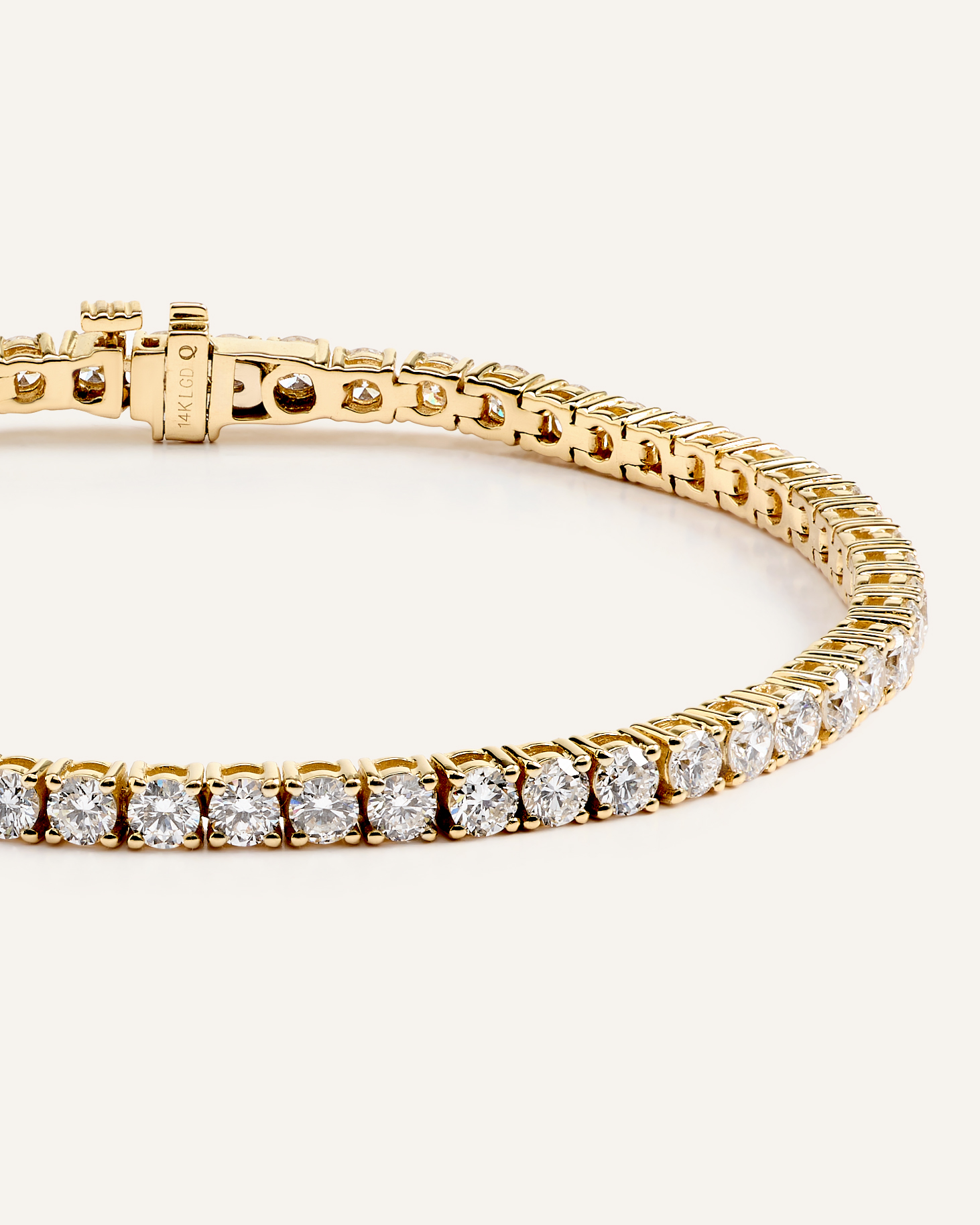 14K Gold Lab Grown Diamond Tennis Bracelet in Yellow Gold