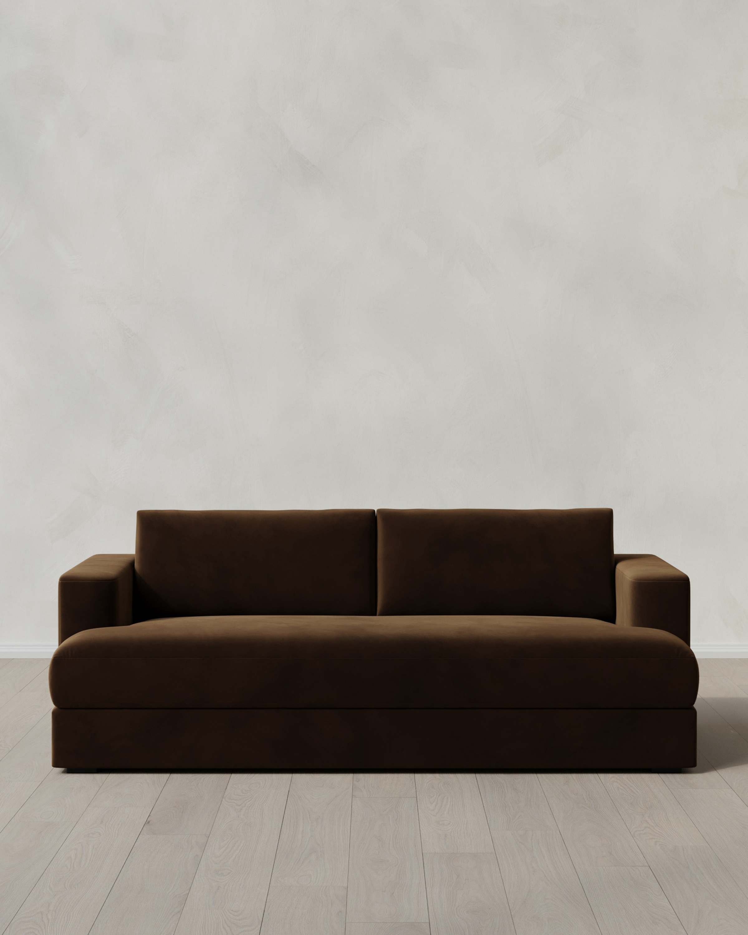 近鉄love  Sierra Performance Velvet Curved Arm L Sectional in Java