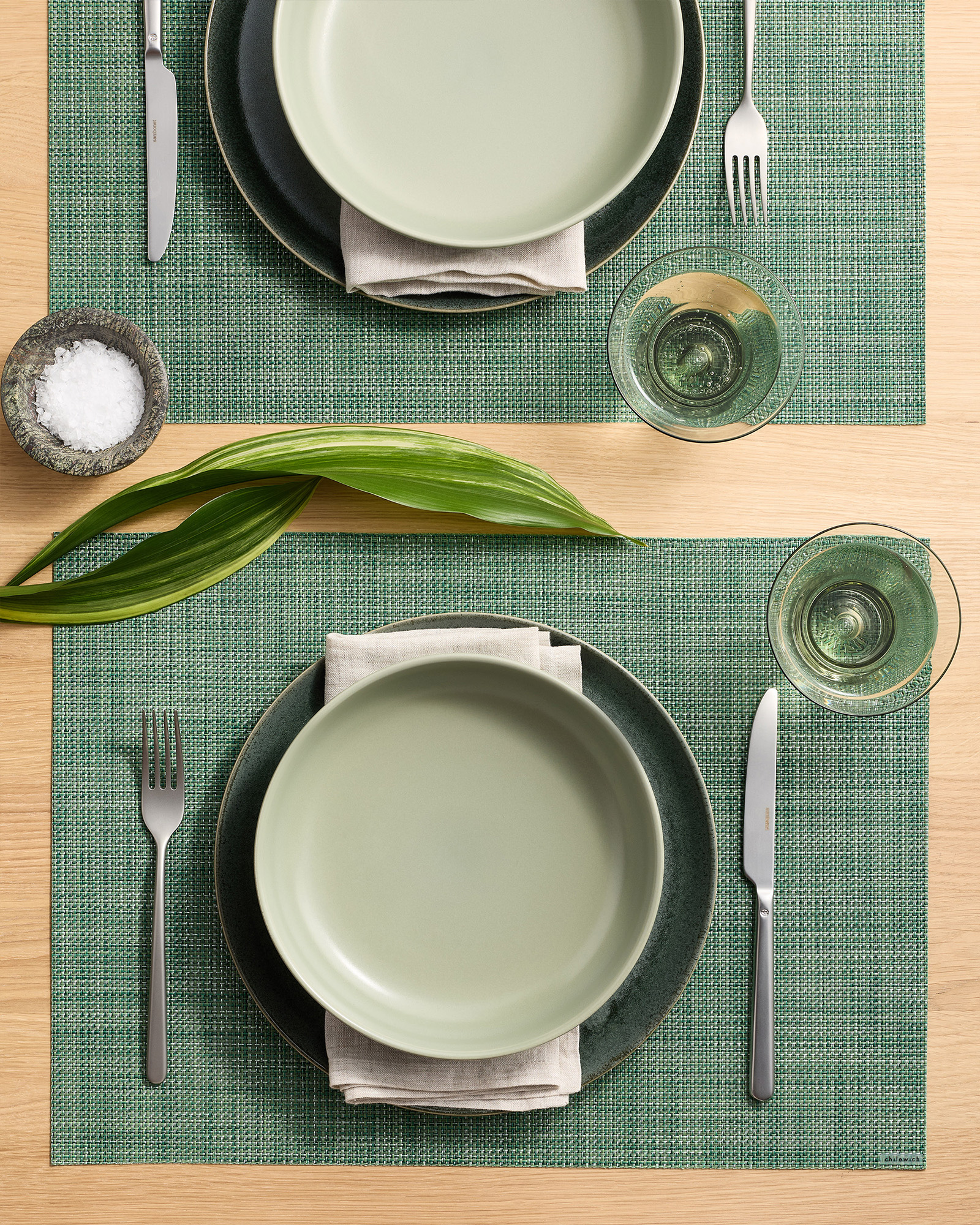 Chilewich Easy-Care Mini Basketweave Rectangular Placemats, Set of