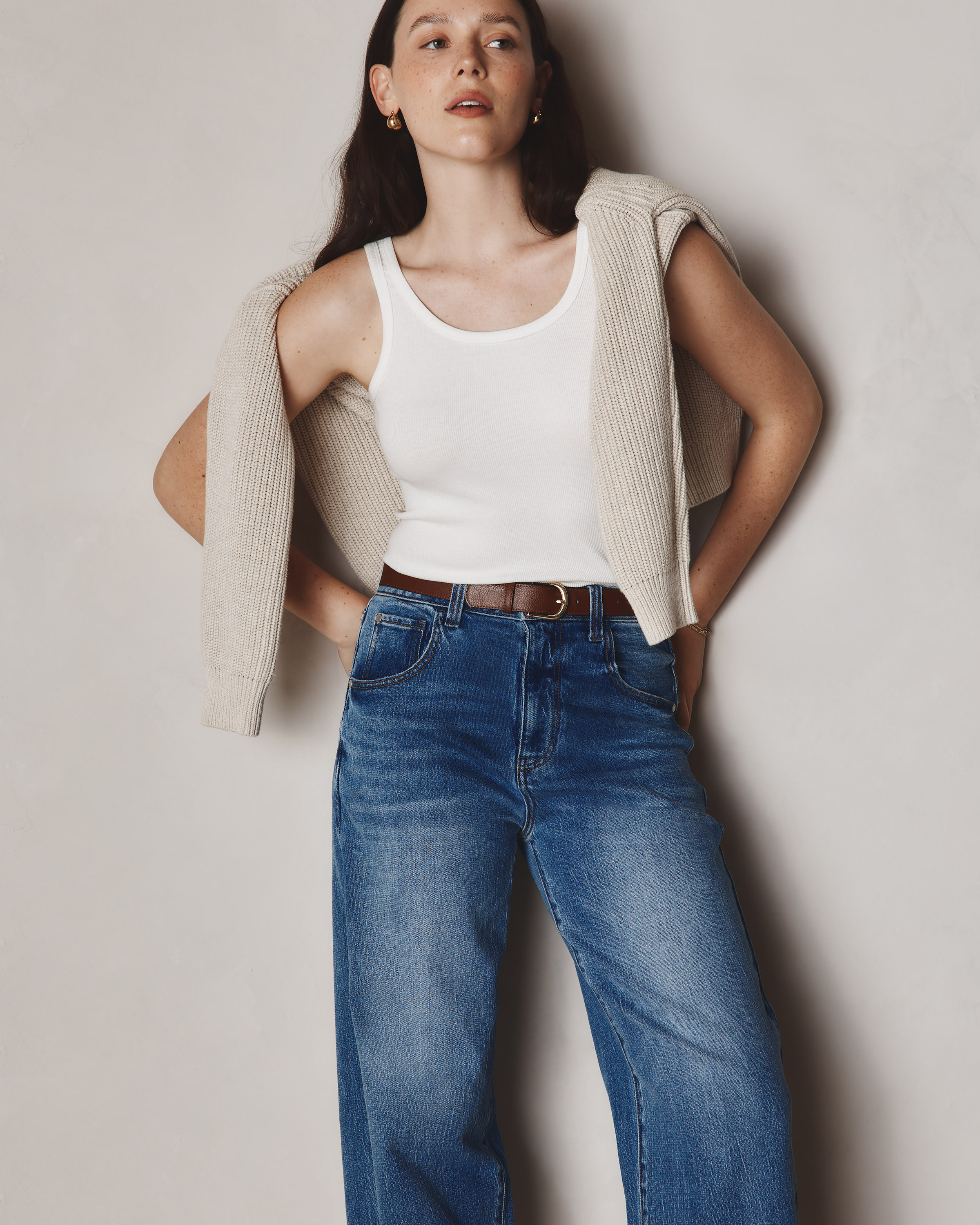 Organic Cotton Micro-Rib Scoop Neck Tank