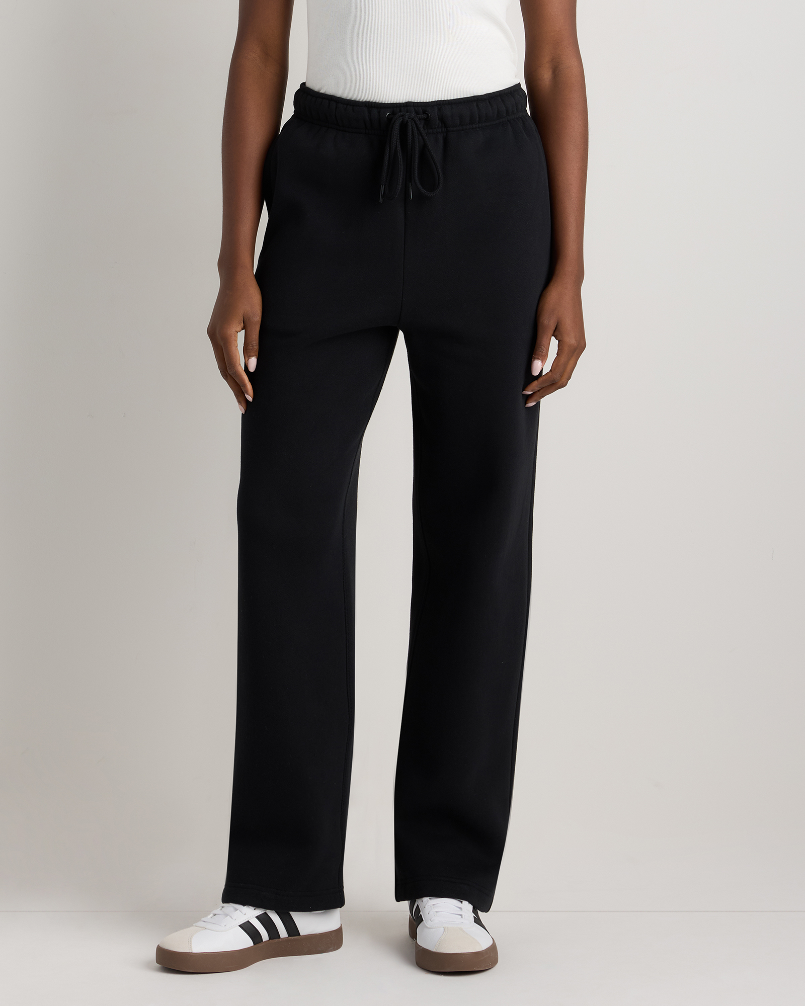 Black Everyday Fleece Straight Leg Sweatpants