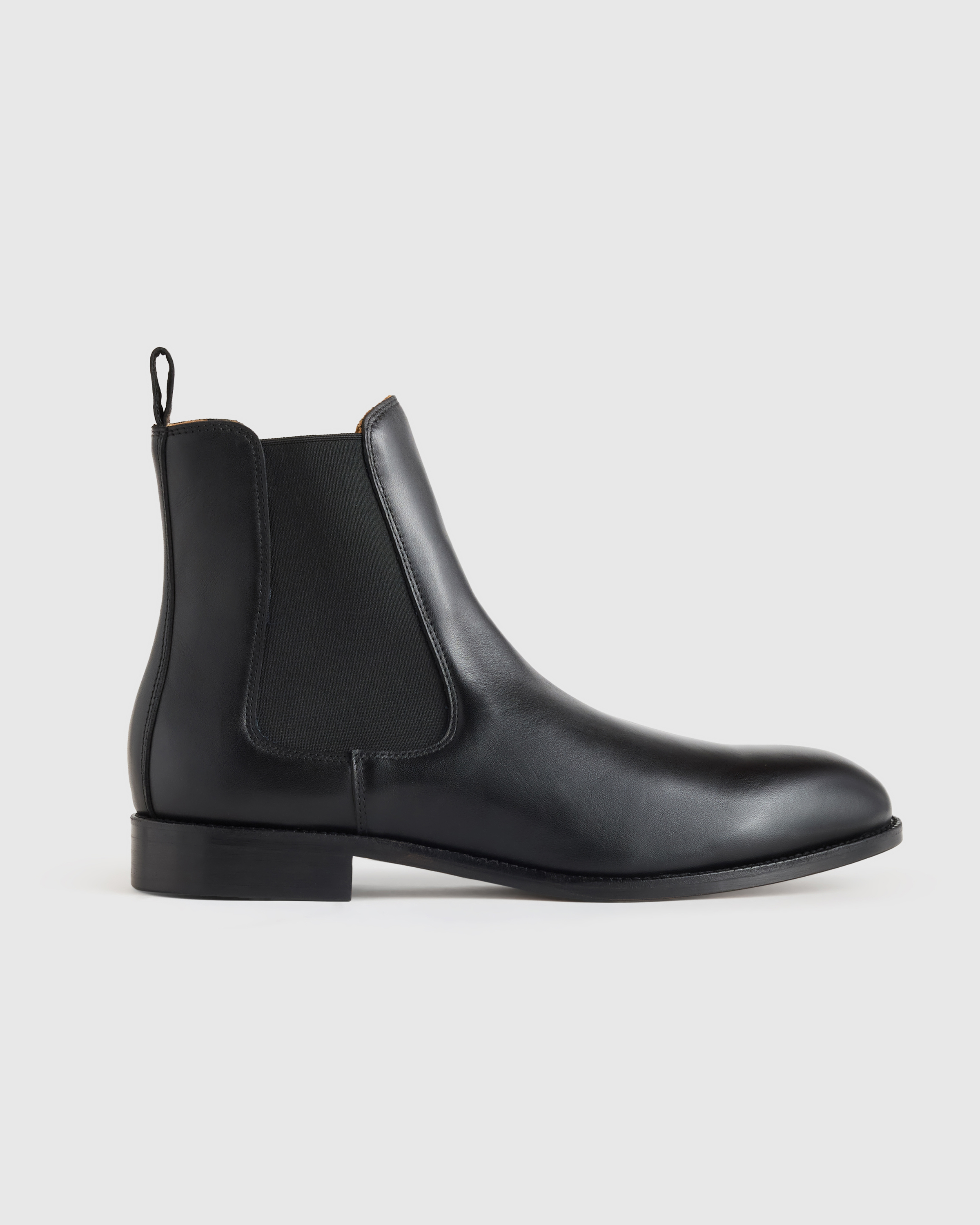Black Essential Leather Dress Chelsea Boot