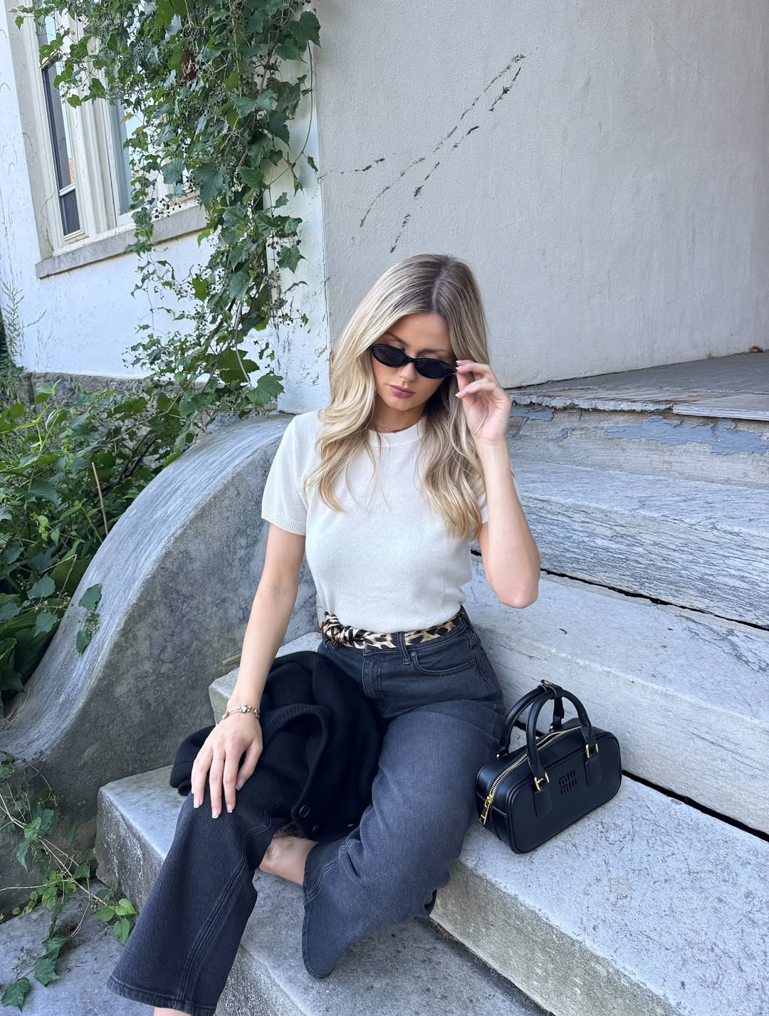 Ivory Mongolian Cashmere Tee