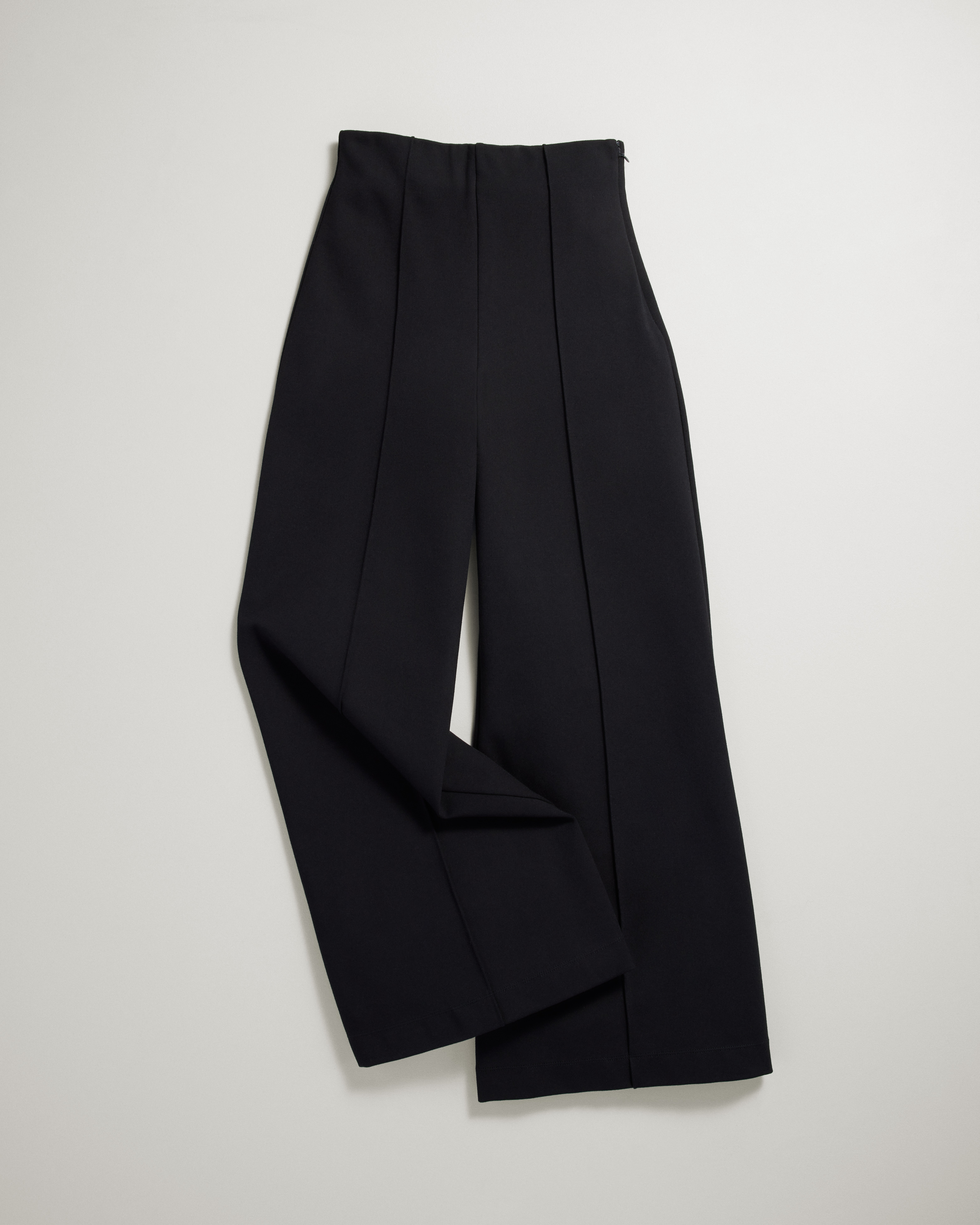 Black Pantalon à jambes évasées en ponte ultra-extensible
