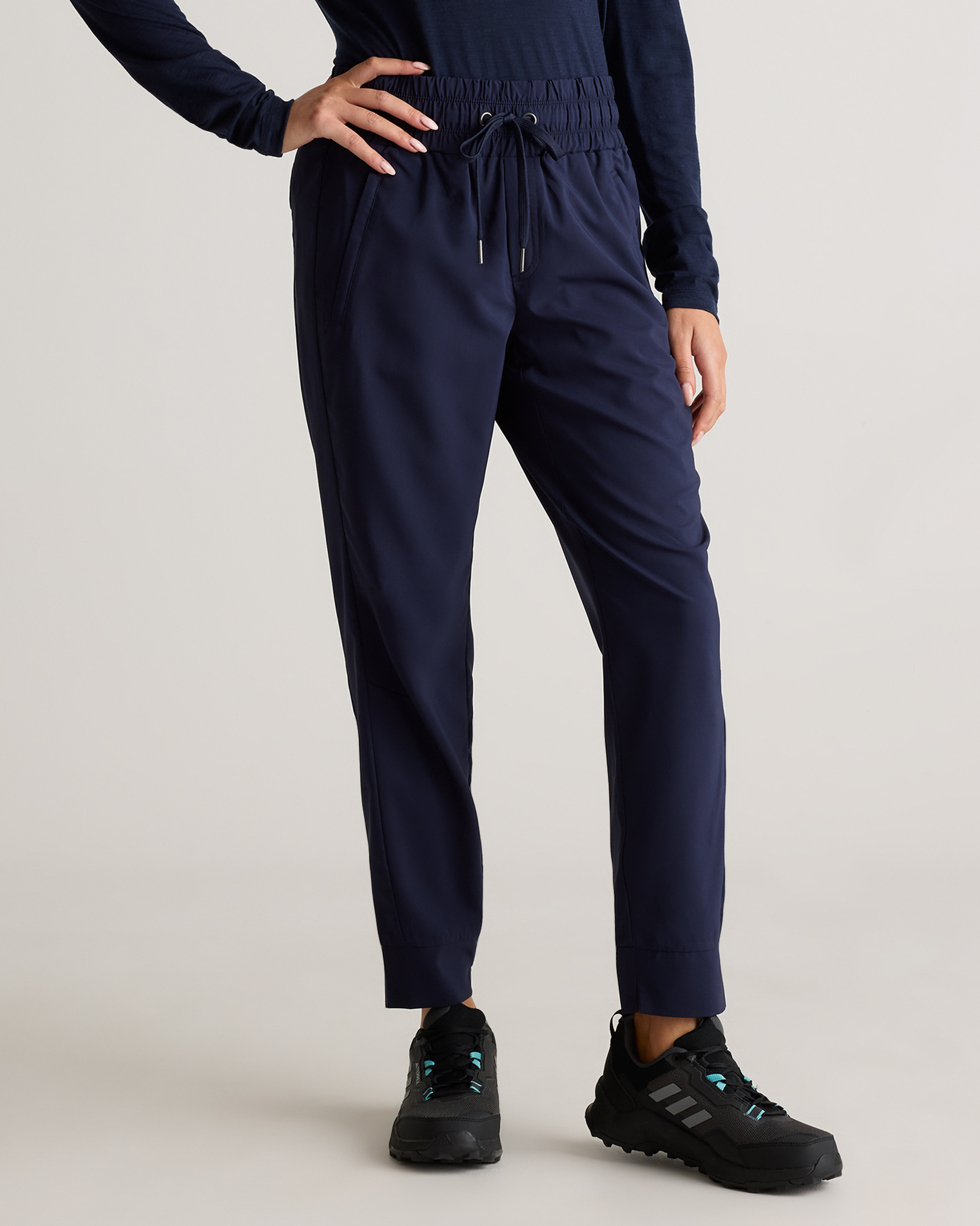 Quince Women's Micro Ripstop Mid-rise Hike Jogger In Deep Navy