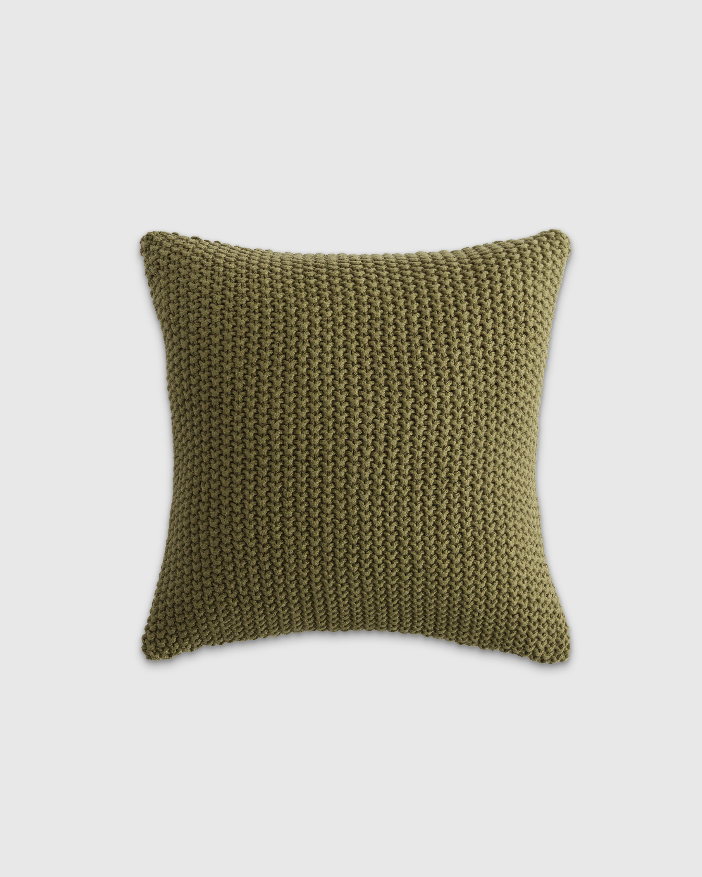 Olive Cotton Fisherman Pillow Cover