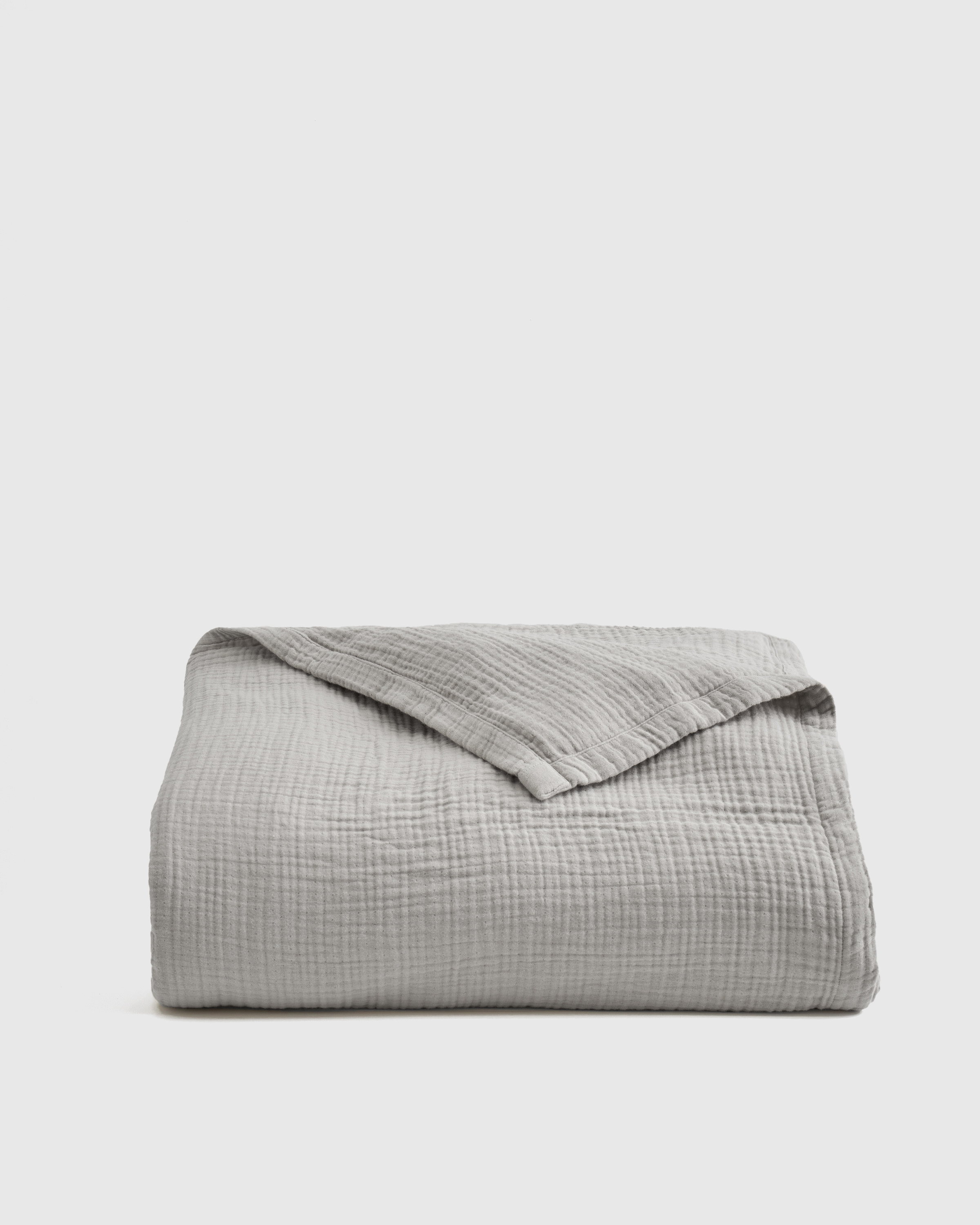 Organic Airy Gauze Blanket-Fog Grey
