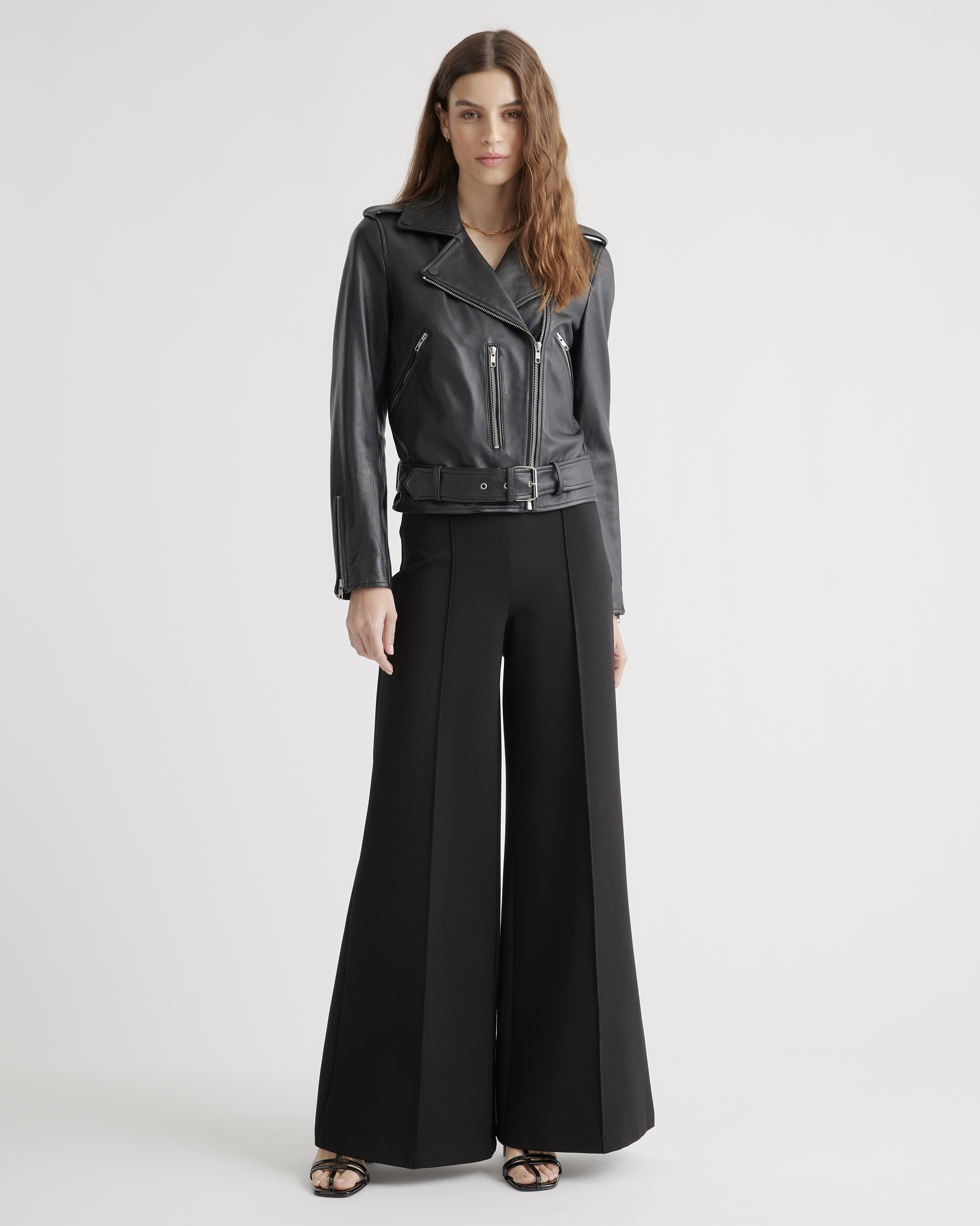 Ultra-Stretch Ponte Super Wide Leg Pants