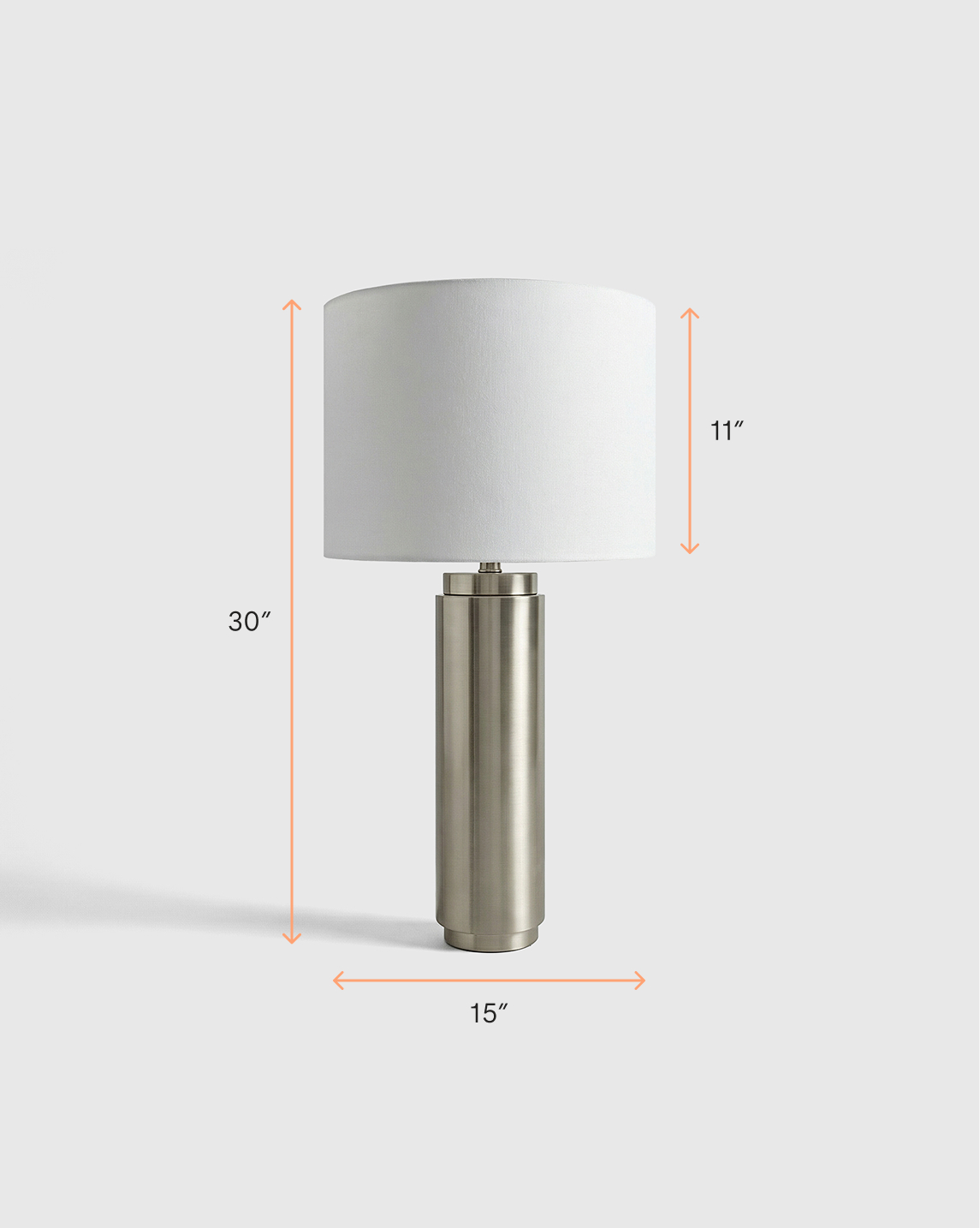 Column Metal Table Lamp Nickle