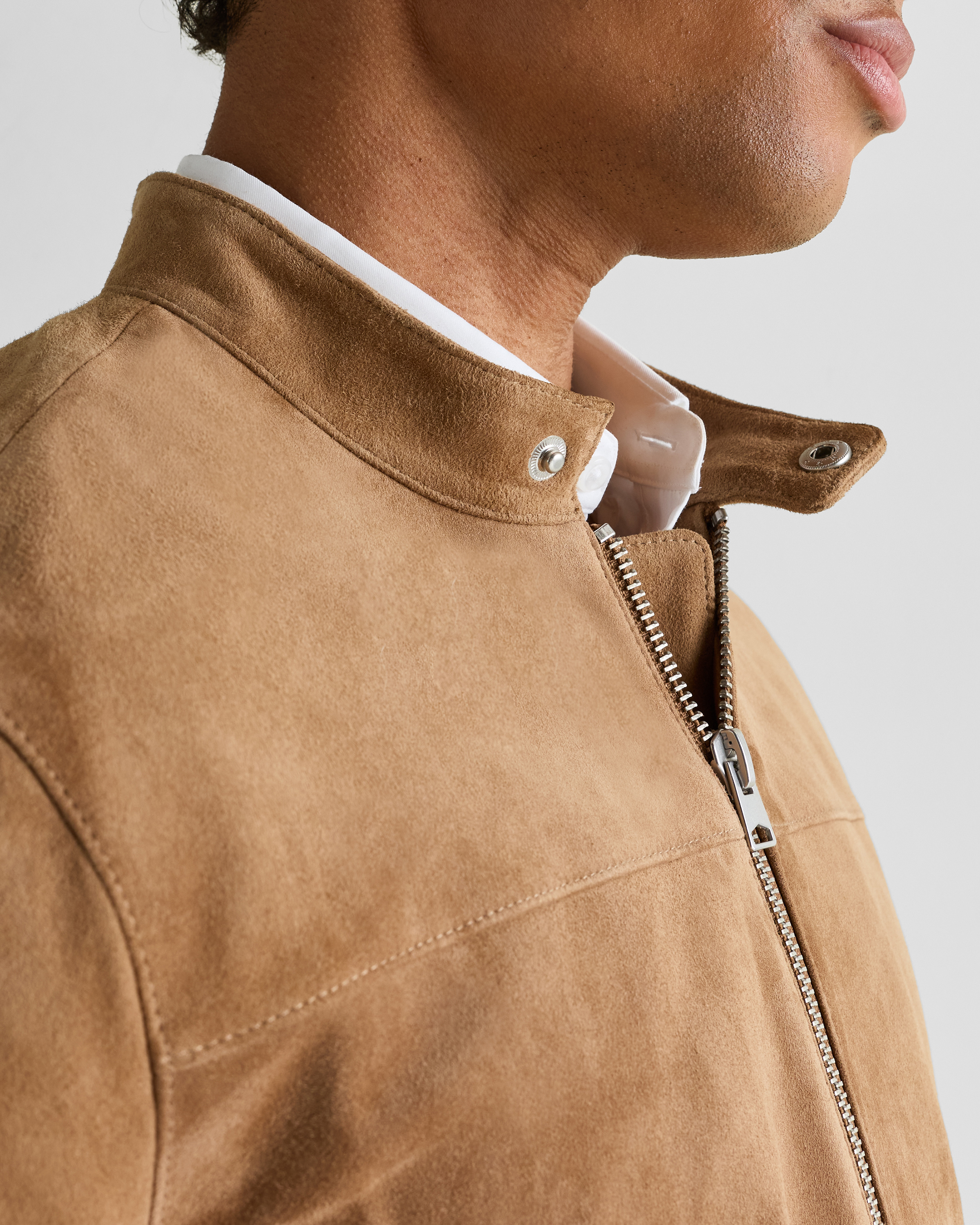 100% Suede Café Racer Jacket