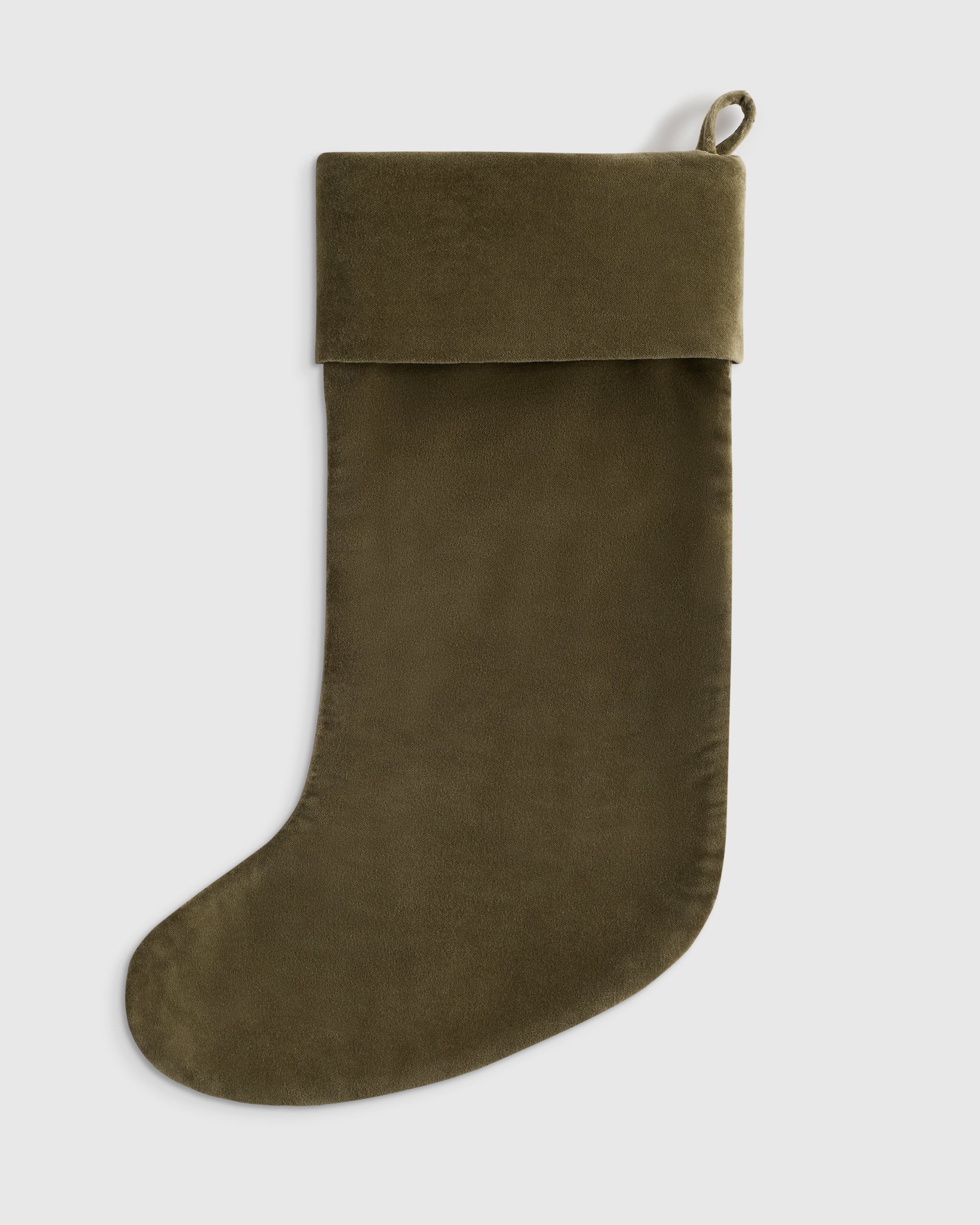 Moss Cotton Velvet Stocking
