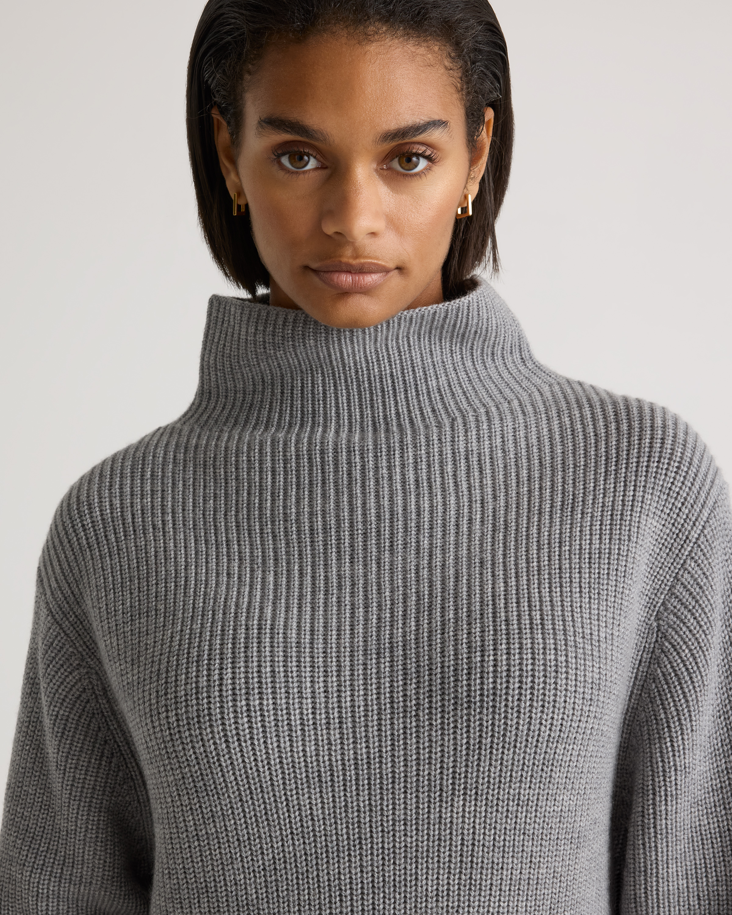 売れ筋商品|||ストイック ニット&セーター アウター レディース Relaxed Turtleneck Sweater - Women's Heather Grey Australian Merino Wool Relaxed Turtleneck Sweater Dress in