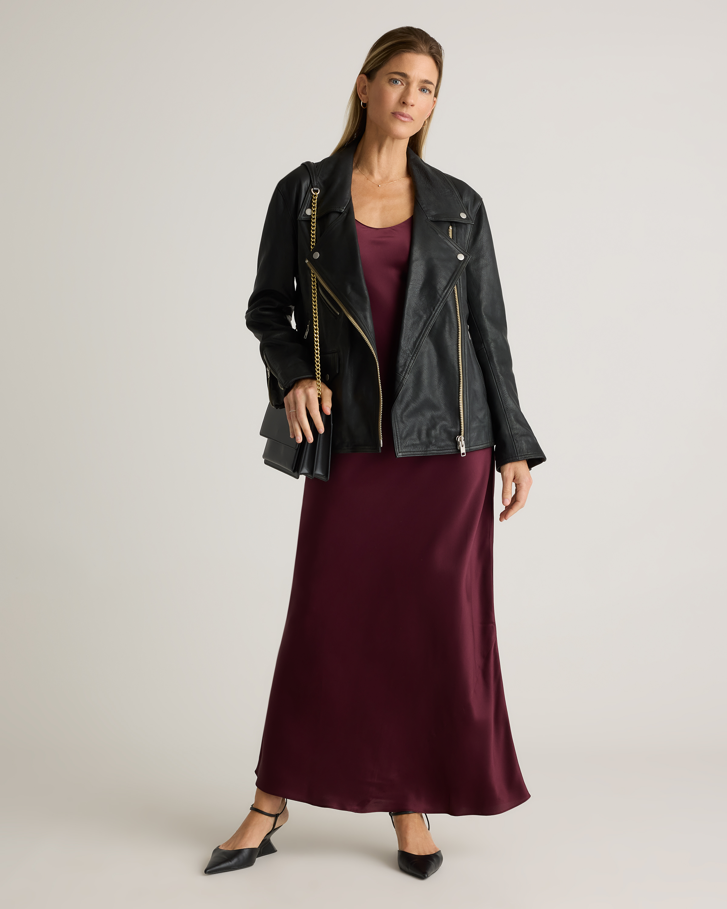 Quince Women's Maxi Slip Dress, Wine Tasting Color, Size Small, 100% Washable Mulberry Silk, Lightweight & Breathable