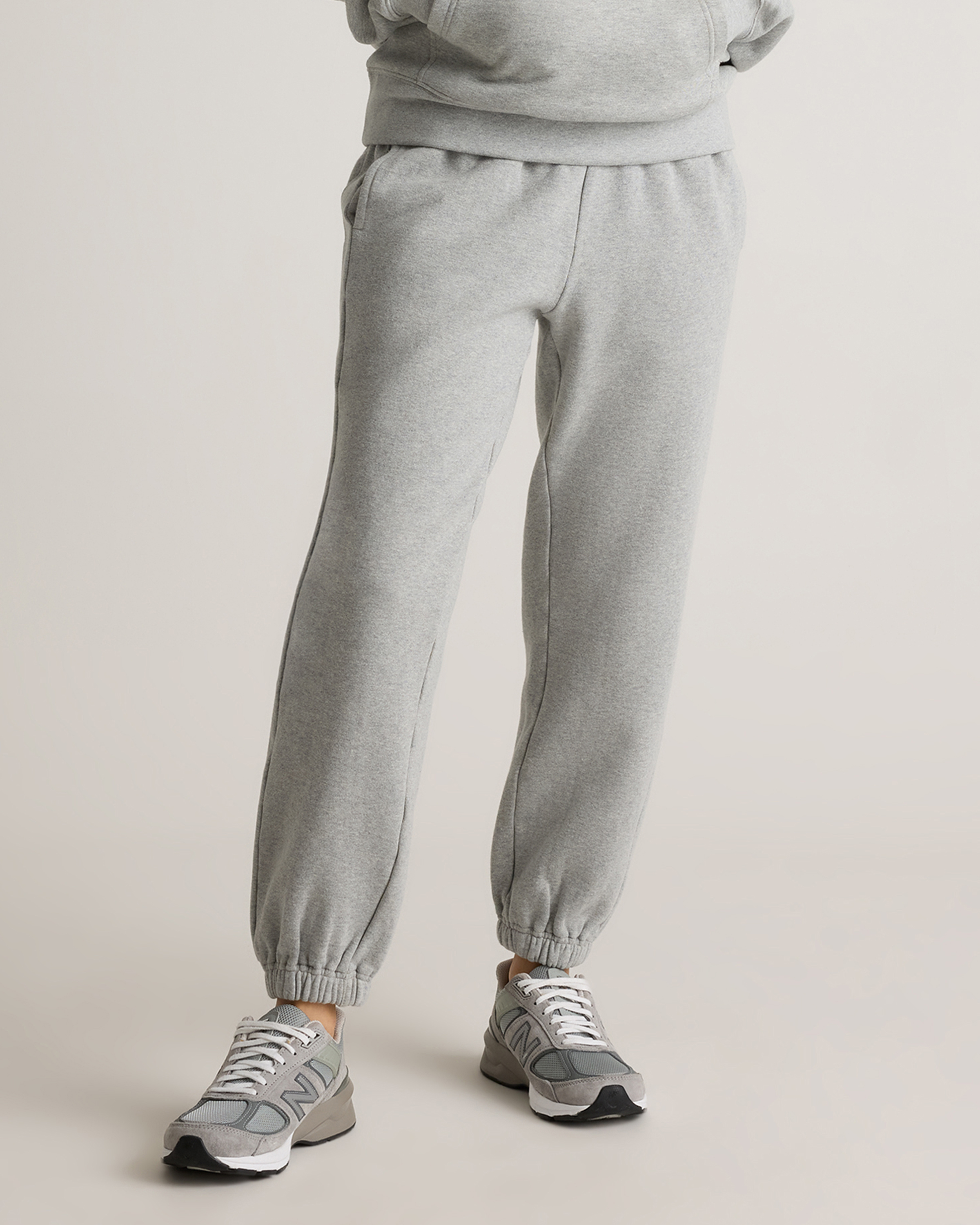 Heather Grey Organic Heavyweight Fleece Boyfriend Sweatpants