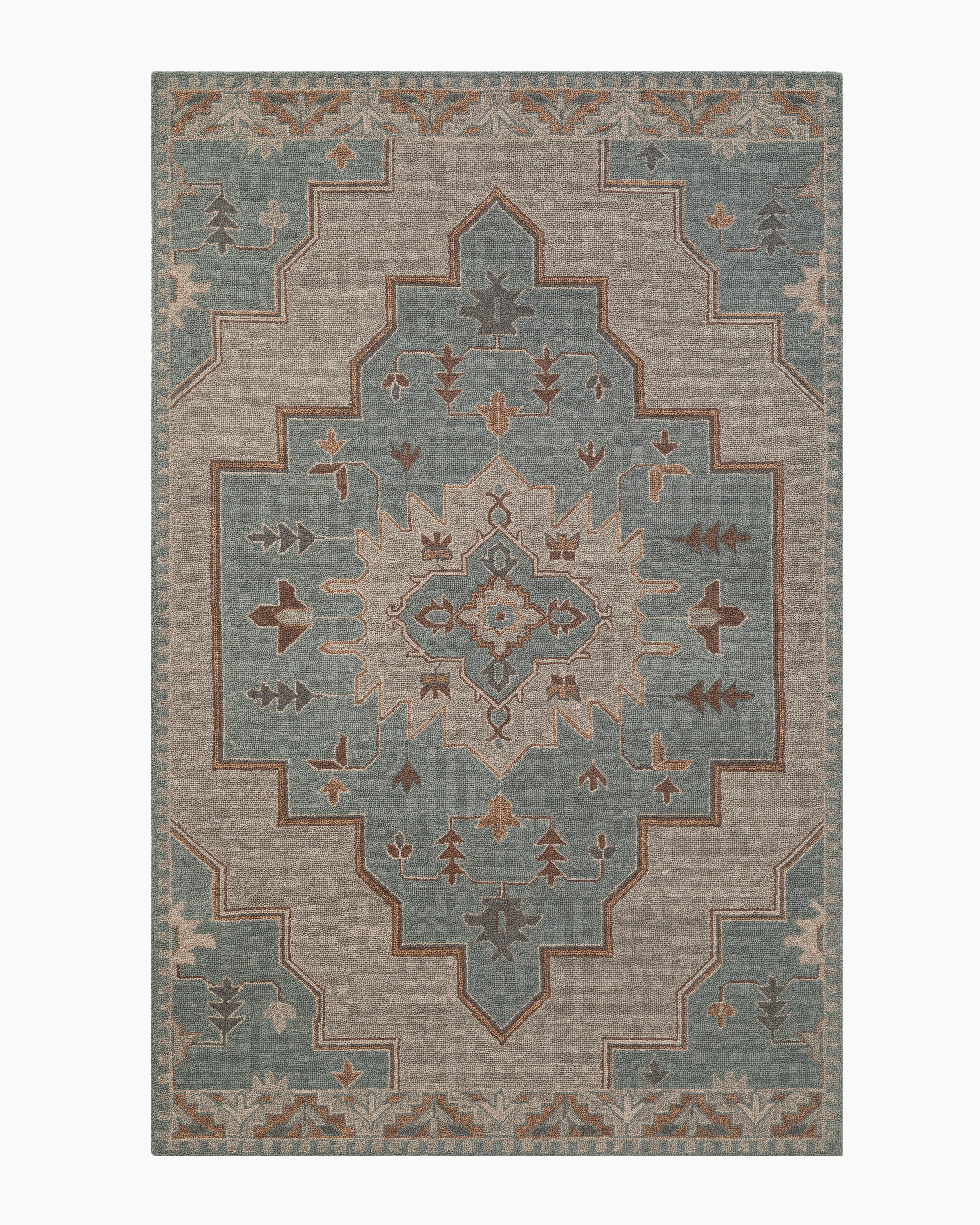 Teal Willa Wool Rug