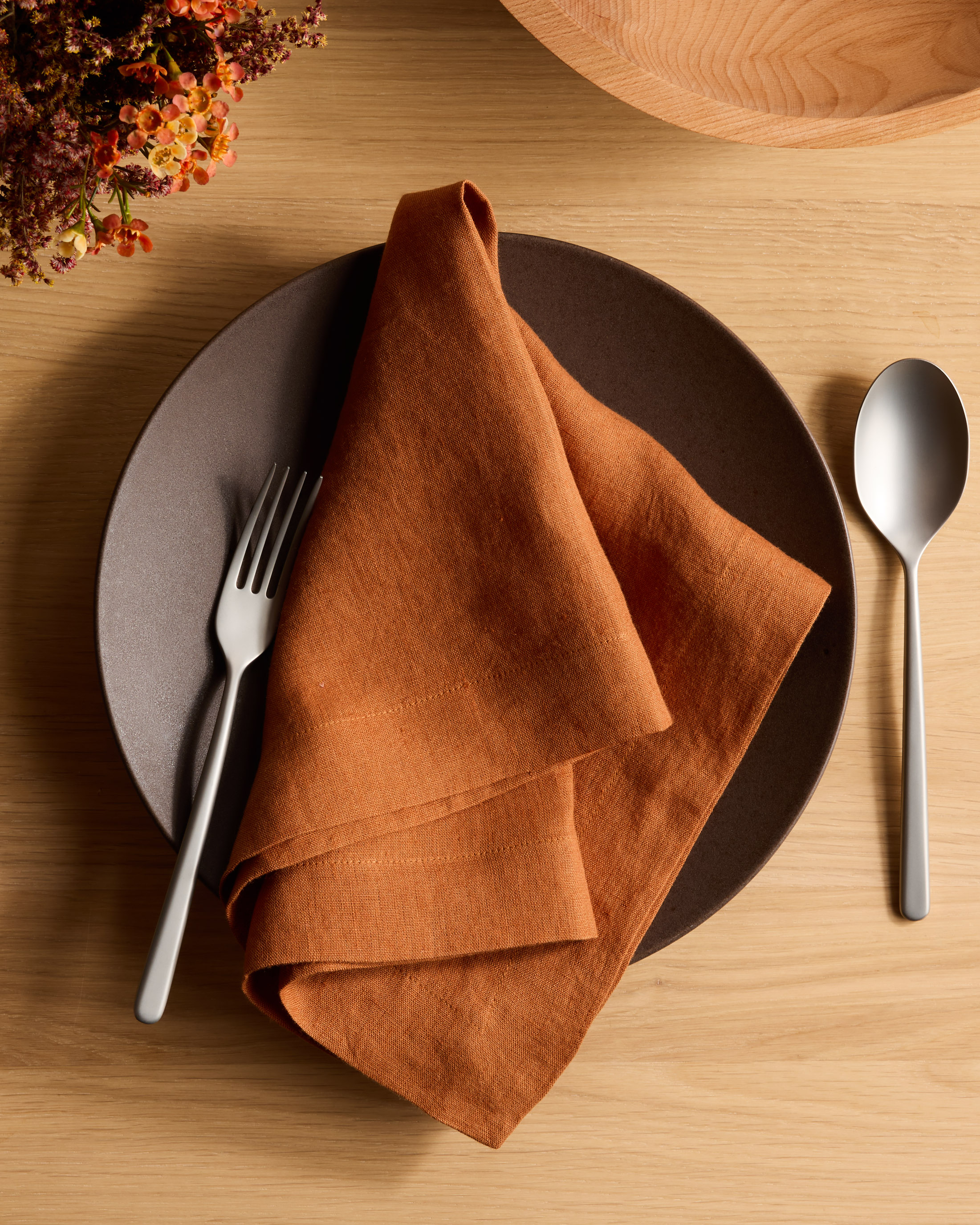 European Linen Wide-Hem Napkins (Set of 8)