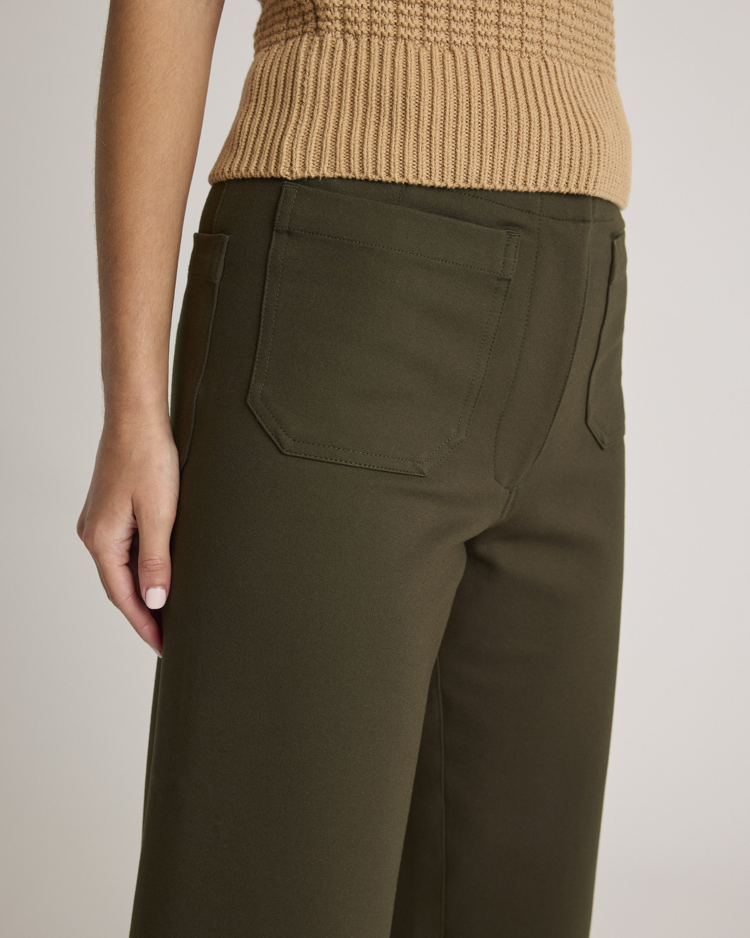 Ultra-Stretch Ponte Cropped Wide Leg 24