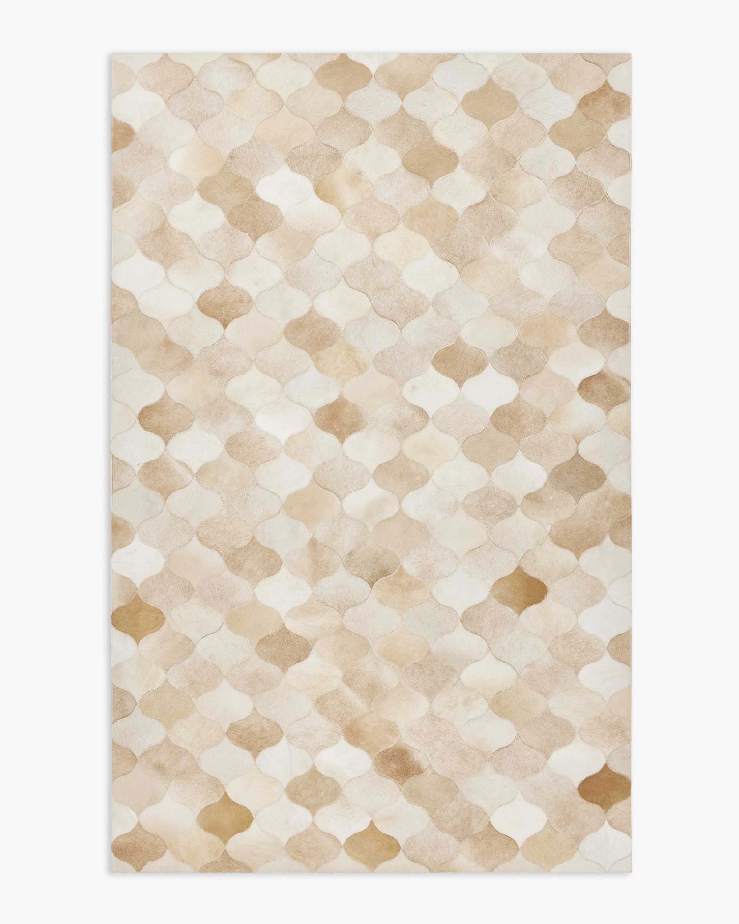 Natural Trellis Hair on Hide Rug