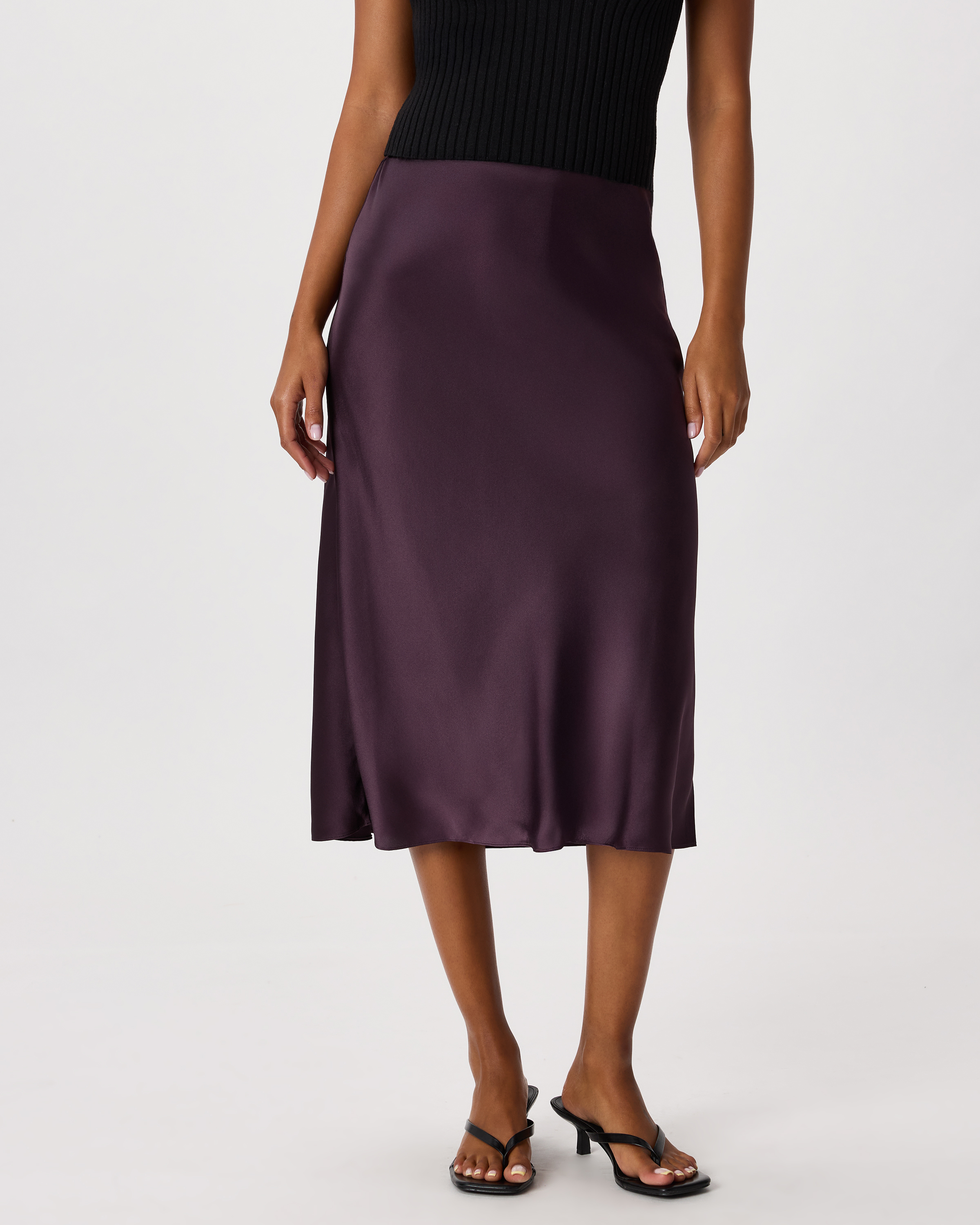 Deep Orchid Purple 100% Washable Silk Skirt
