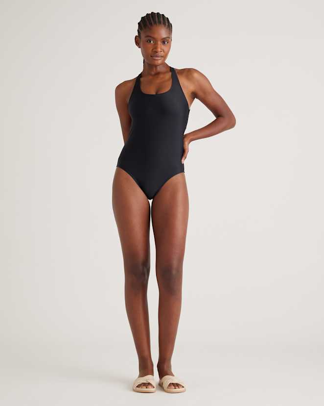 Italian Plunge One-Piece Swimsuit