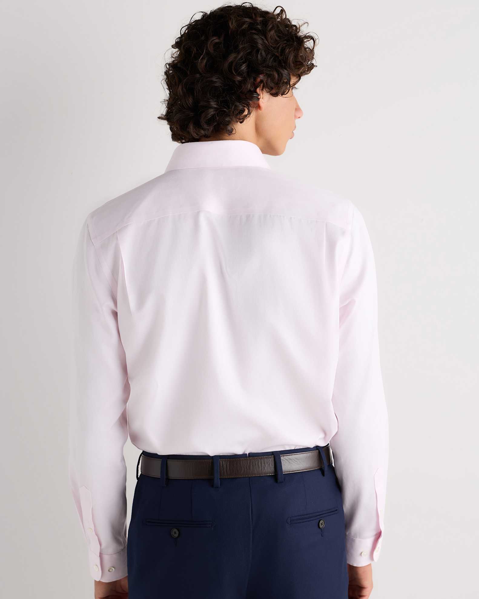 slim fit solid supima cotton dress shirt Eton Solid Cotton Four-Way Stretch Shirt | Slim fit