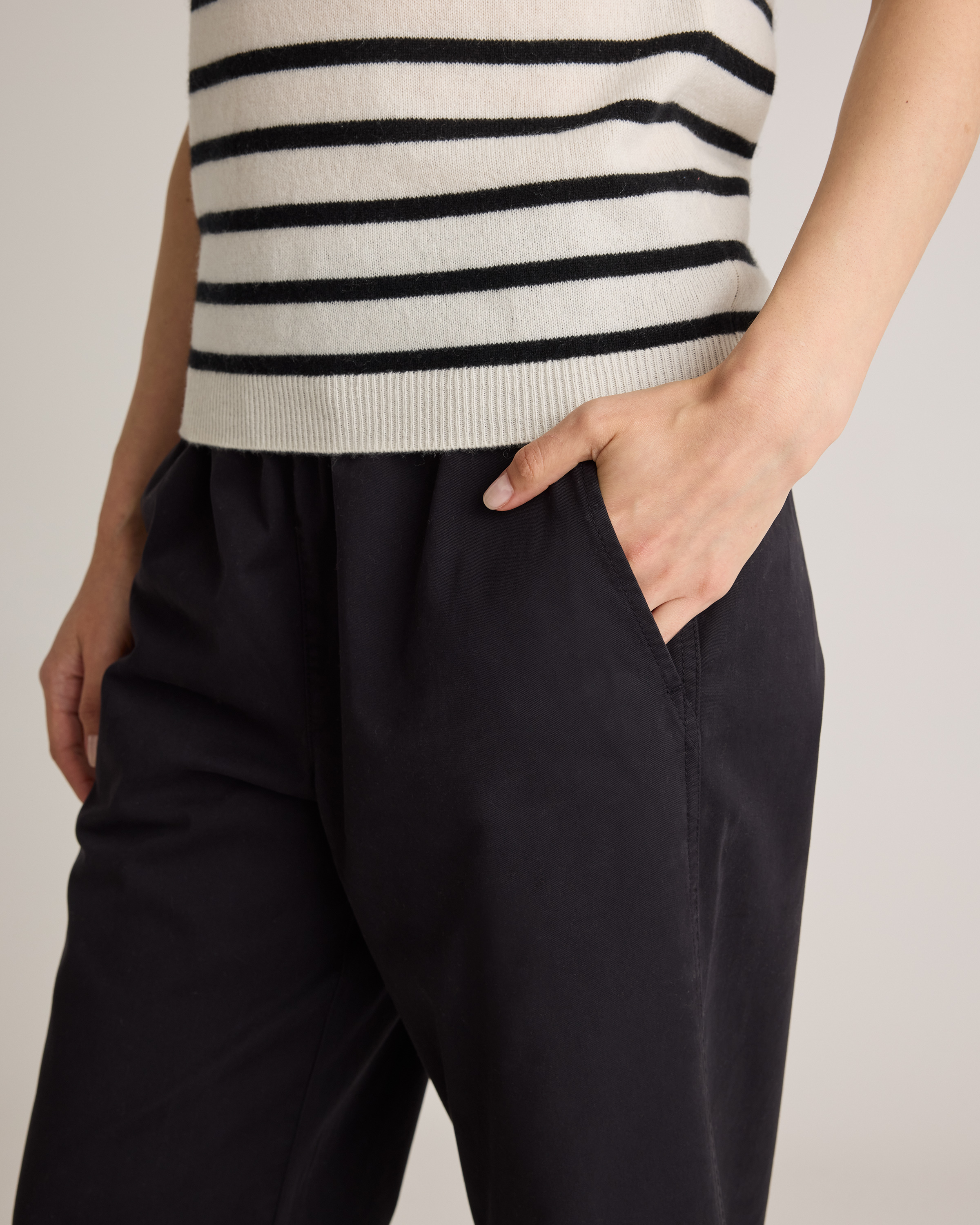 Women's Organic Stretch Cotton Wide Leg Chino Pants