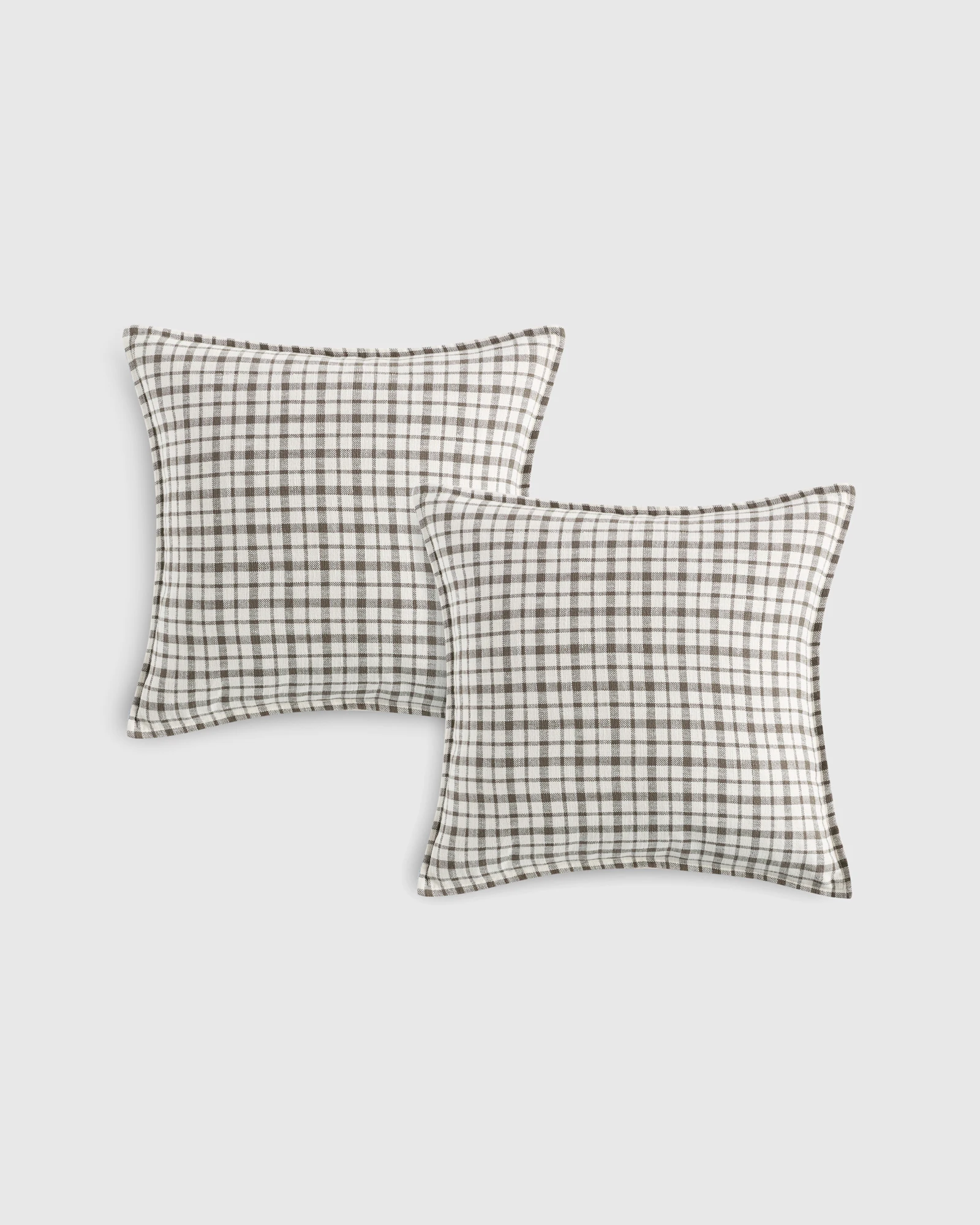 Plaid Cotton Slub Pillow Cover (Set of 2)
