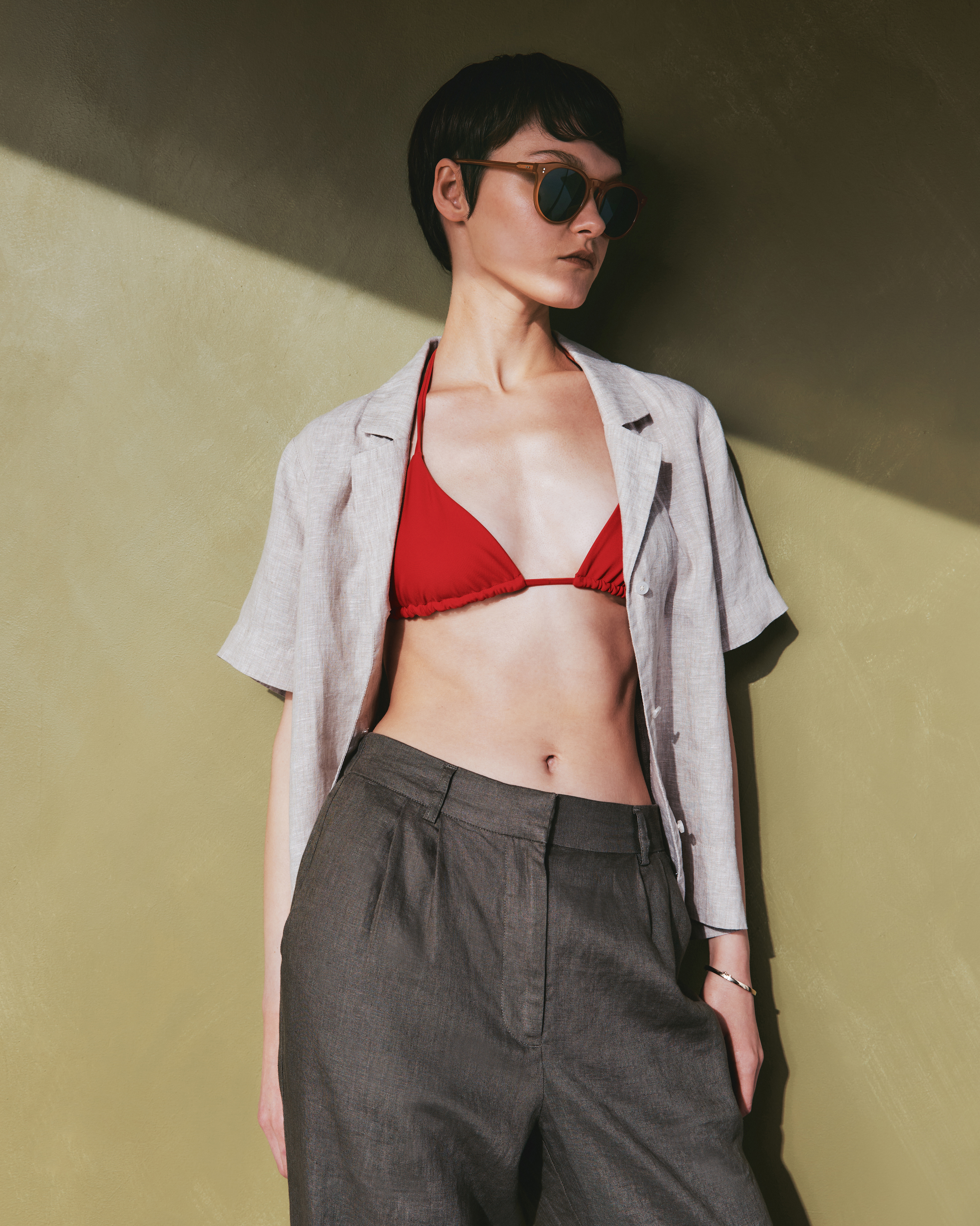Cherry Italian Triangle Bikini Top