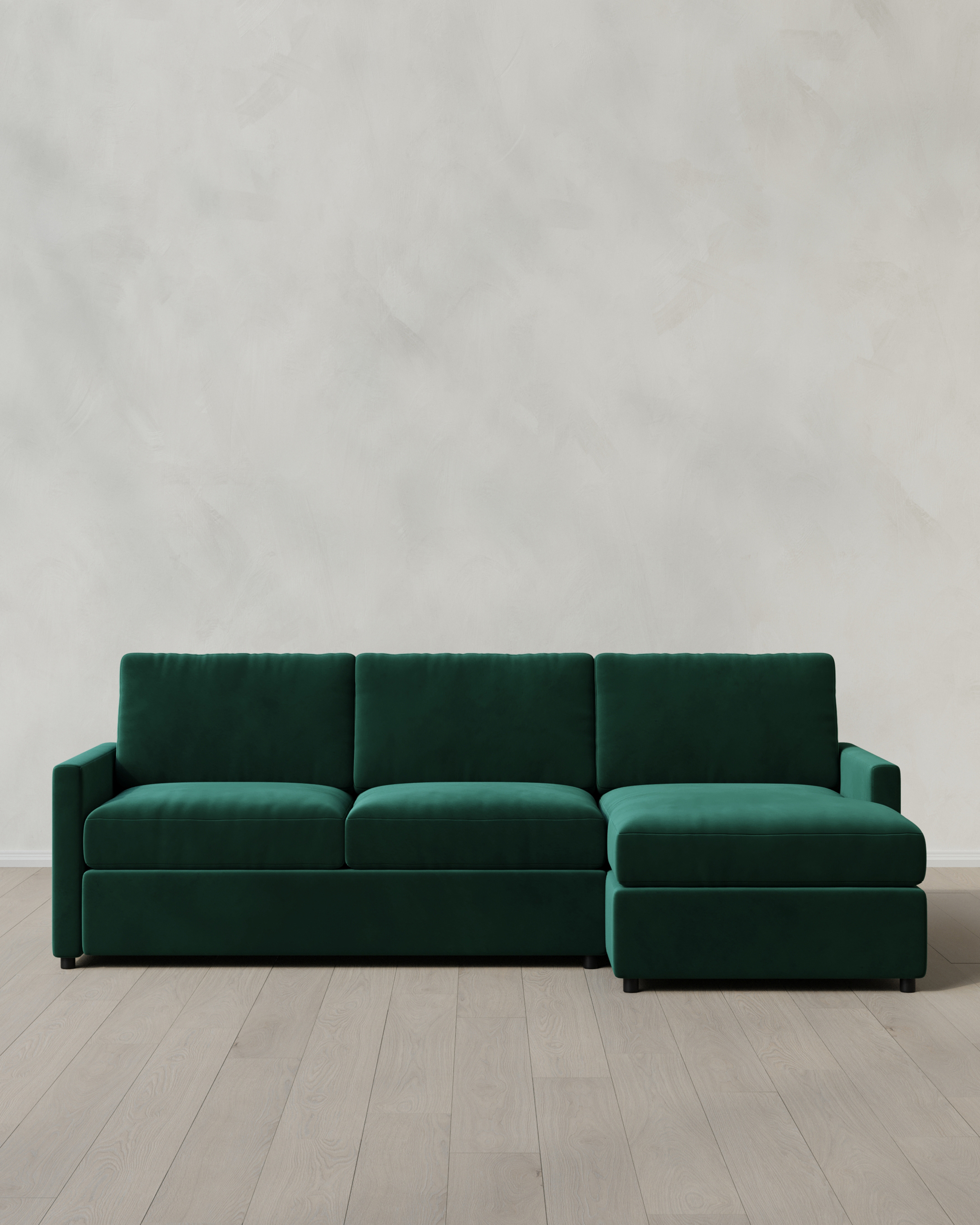 Spruce Brennan Chaise Sectional in Performance Velvet