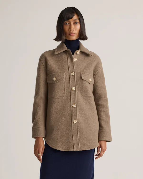 100% Merino Wool Shirt Jacket