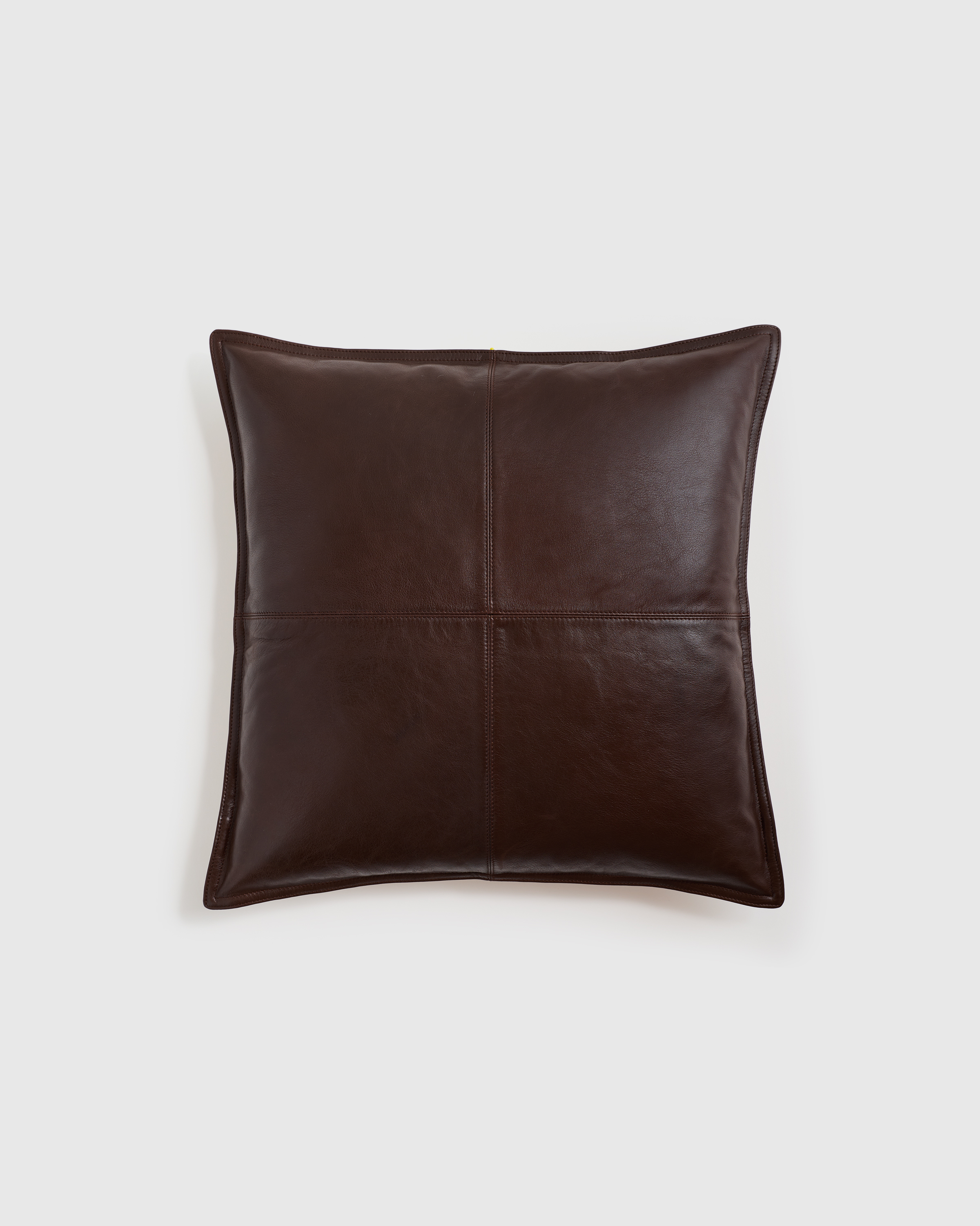 Chocolate Housse de coussin en cuir à patchwork