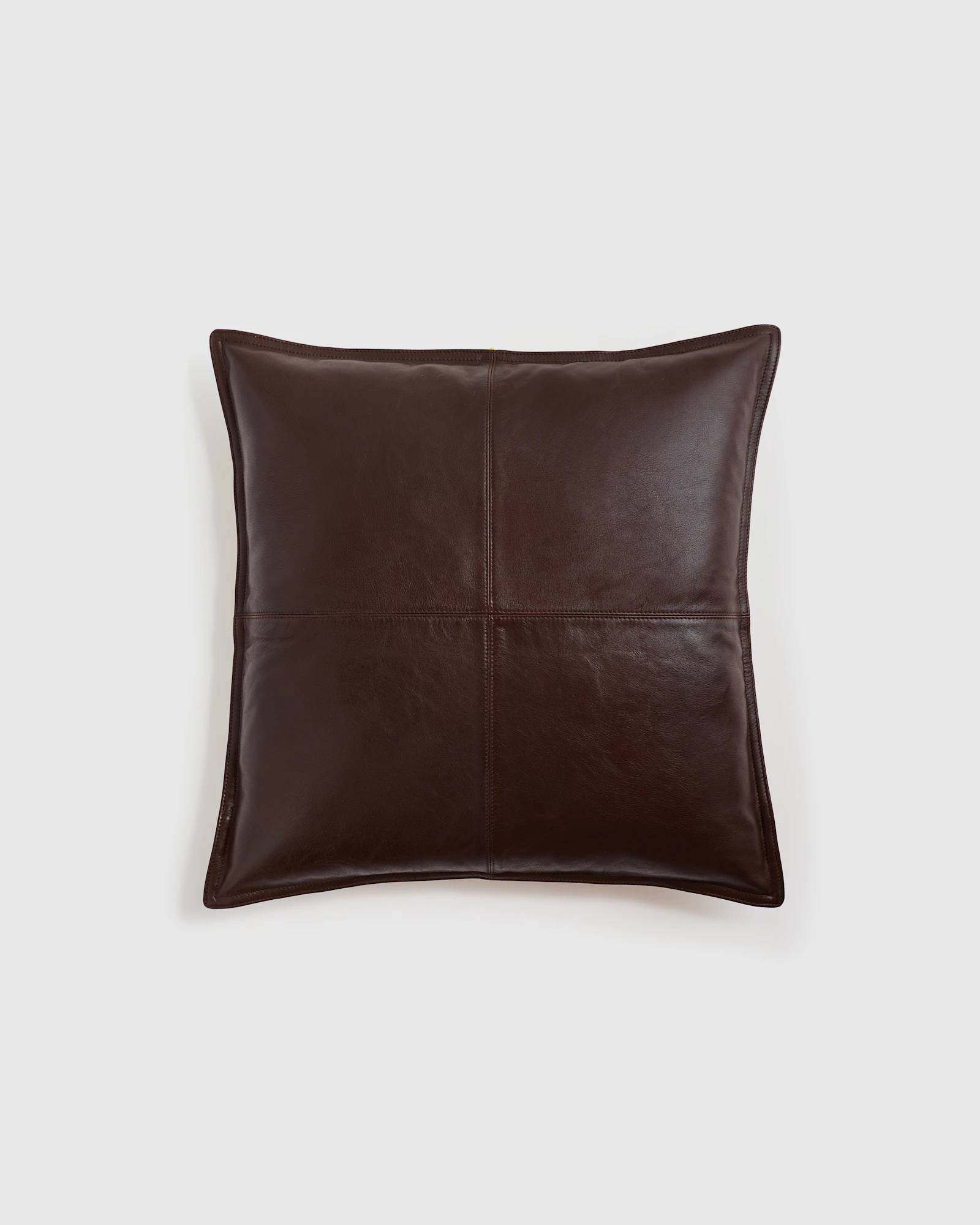 Pieced Leather Pillow Cover